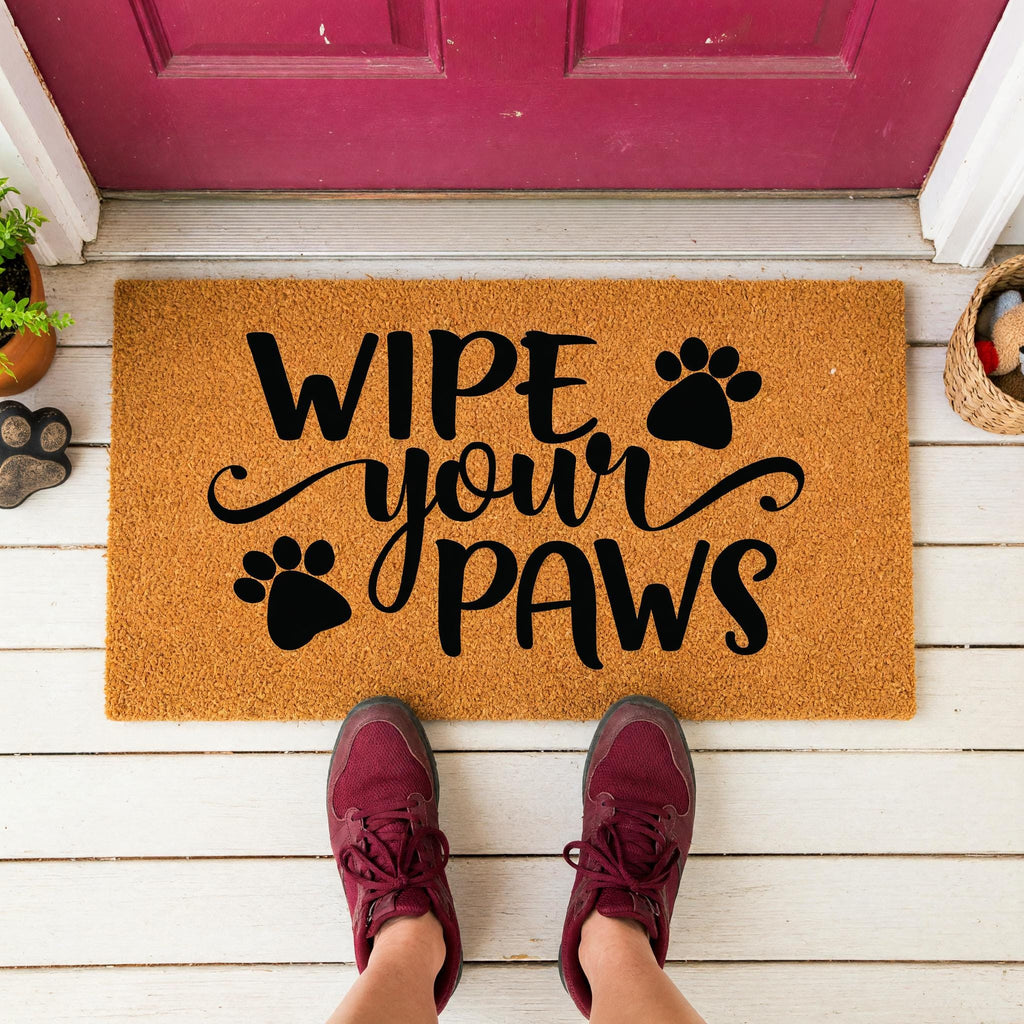 Wipe Your Paws Welcome Doormat, Front Porch, Dog Mat
