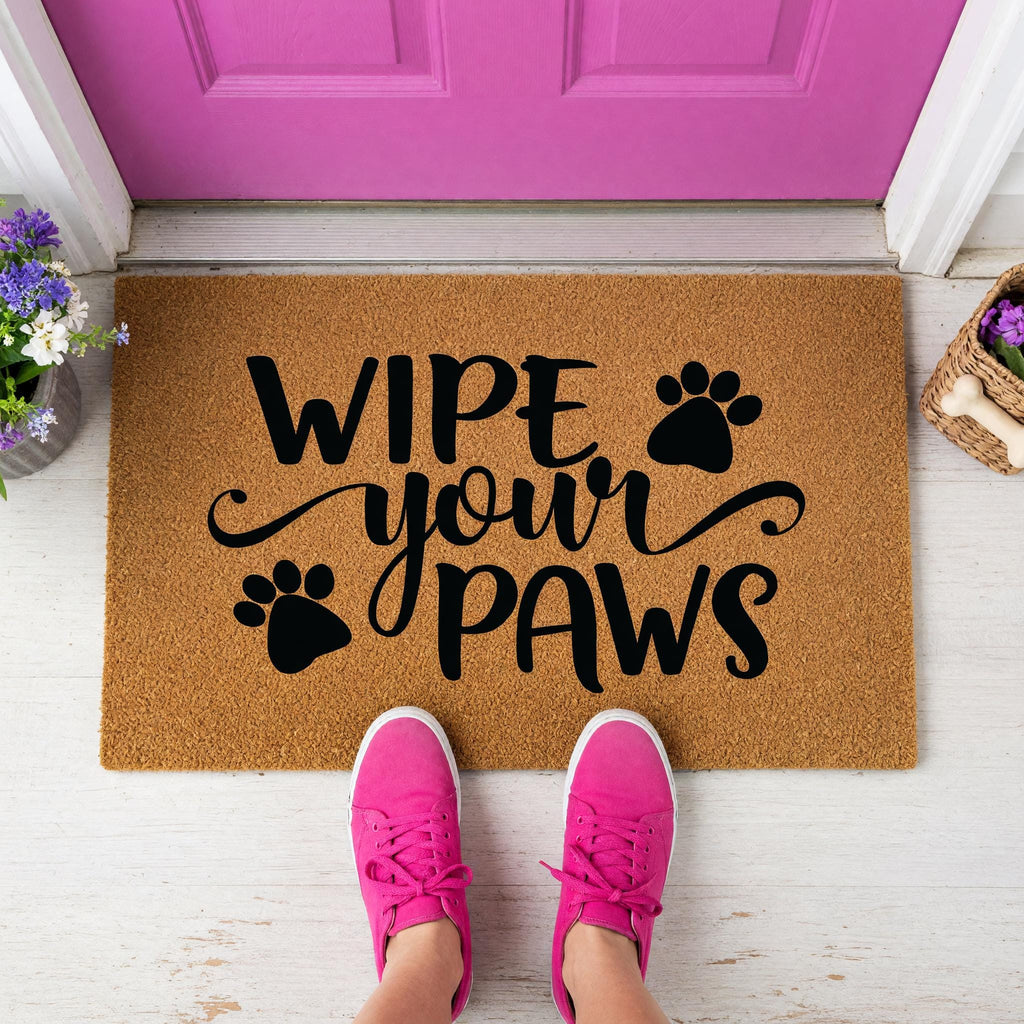Wipe Your Paws Welcome Doormat, Front Porch, Dog Mat