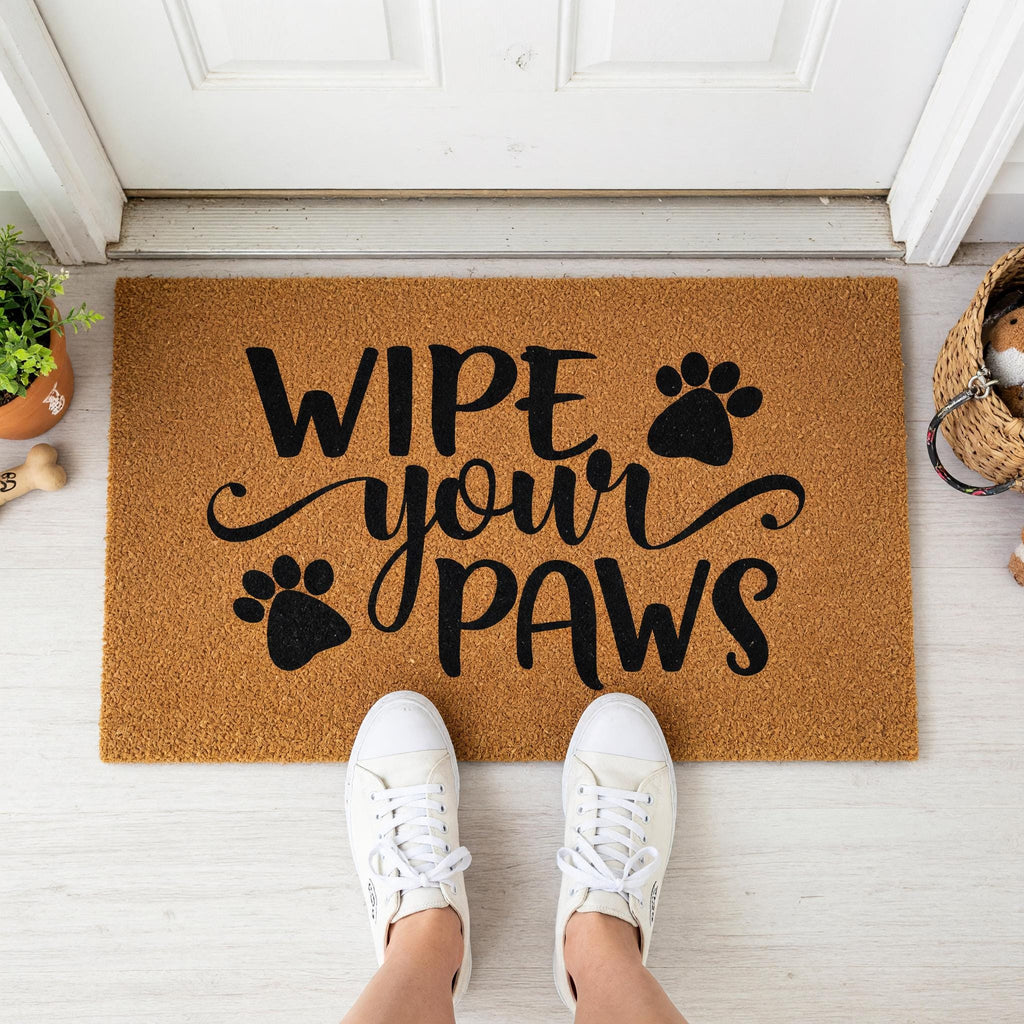Wipe Your Paws Welcome Doormat, Front Porch, Dog Mat
