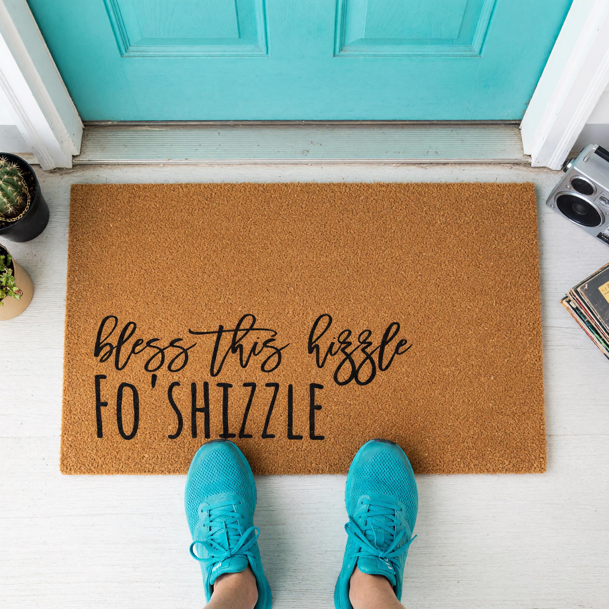 Bless This Hizzle Fo Shizzle Doormat, Front Porch, New Home
