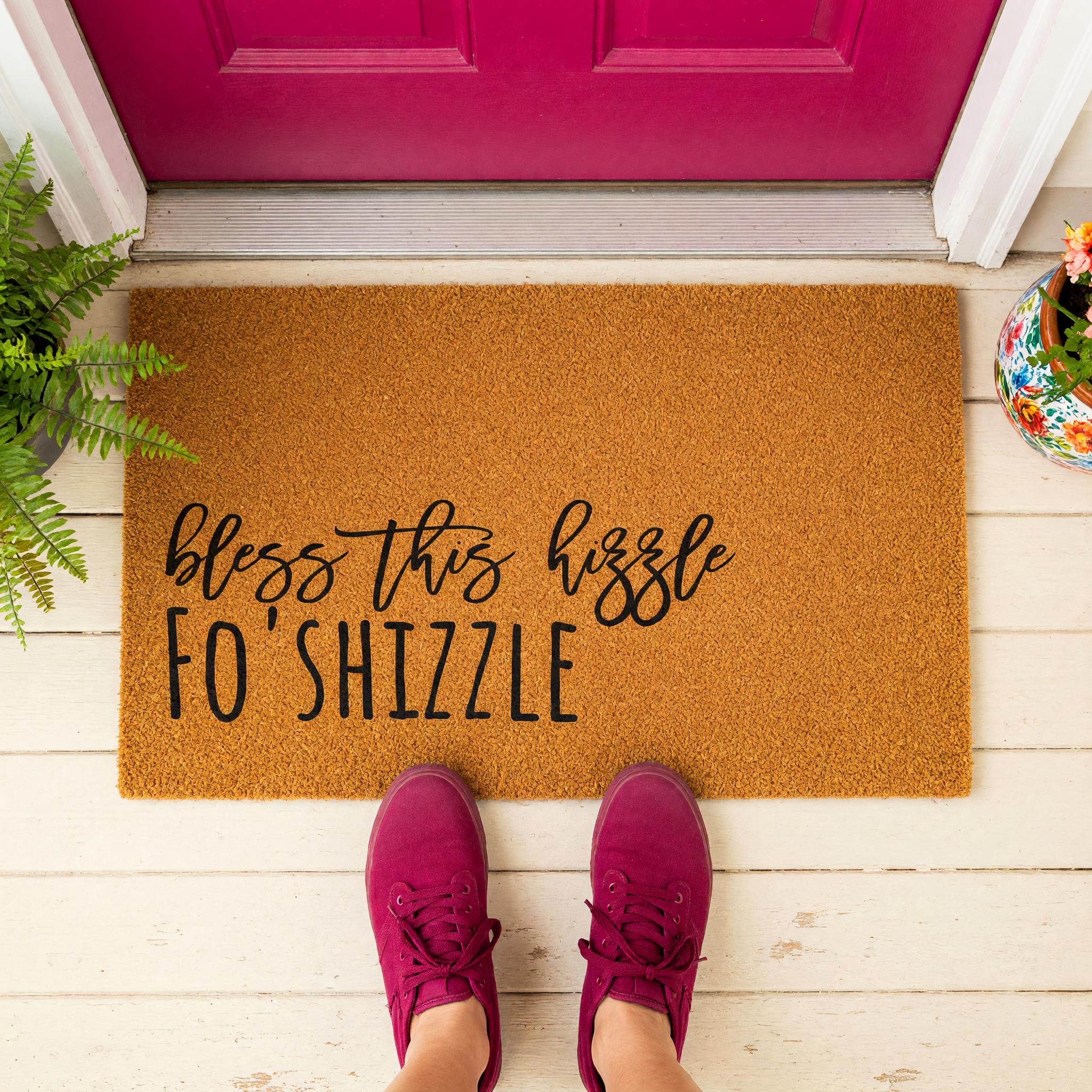 Bless This Hizzle Fo Shizzle Doormat, Front Porch, New Home