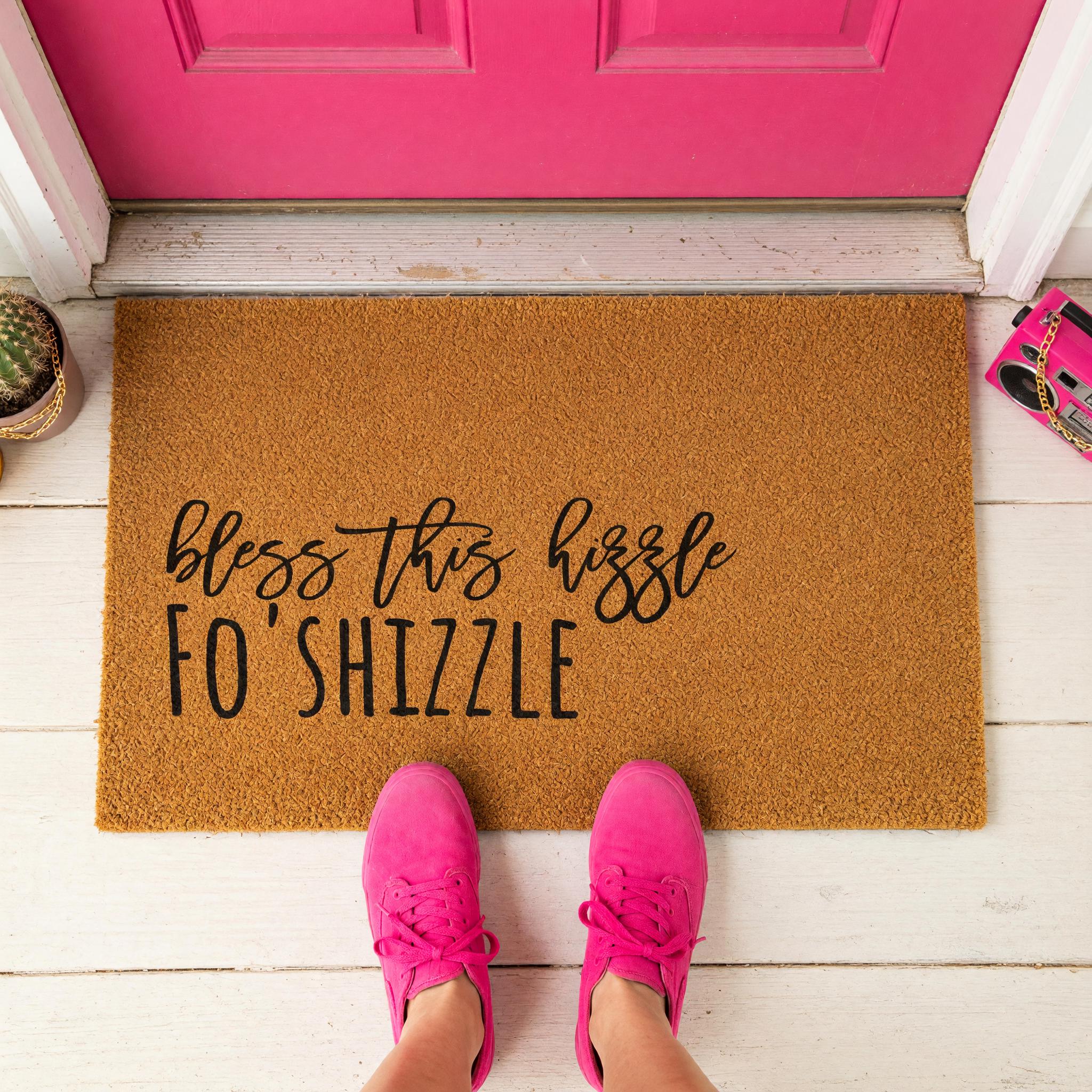 Bless This Hizzle Fo Shizzle Doormat, Front Porch, New Home