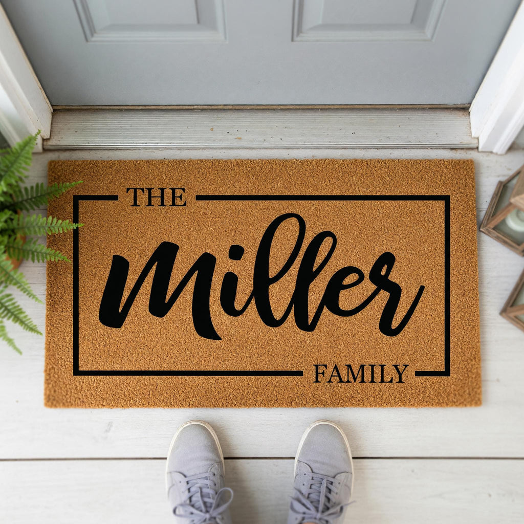 Family Name Doormat - Housewarming Gift - Homeowner Welcome Mat