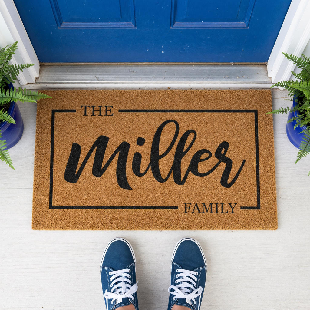 Family Name Doormat - Housewarming Gift - Homeowner Welcome Mat