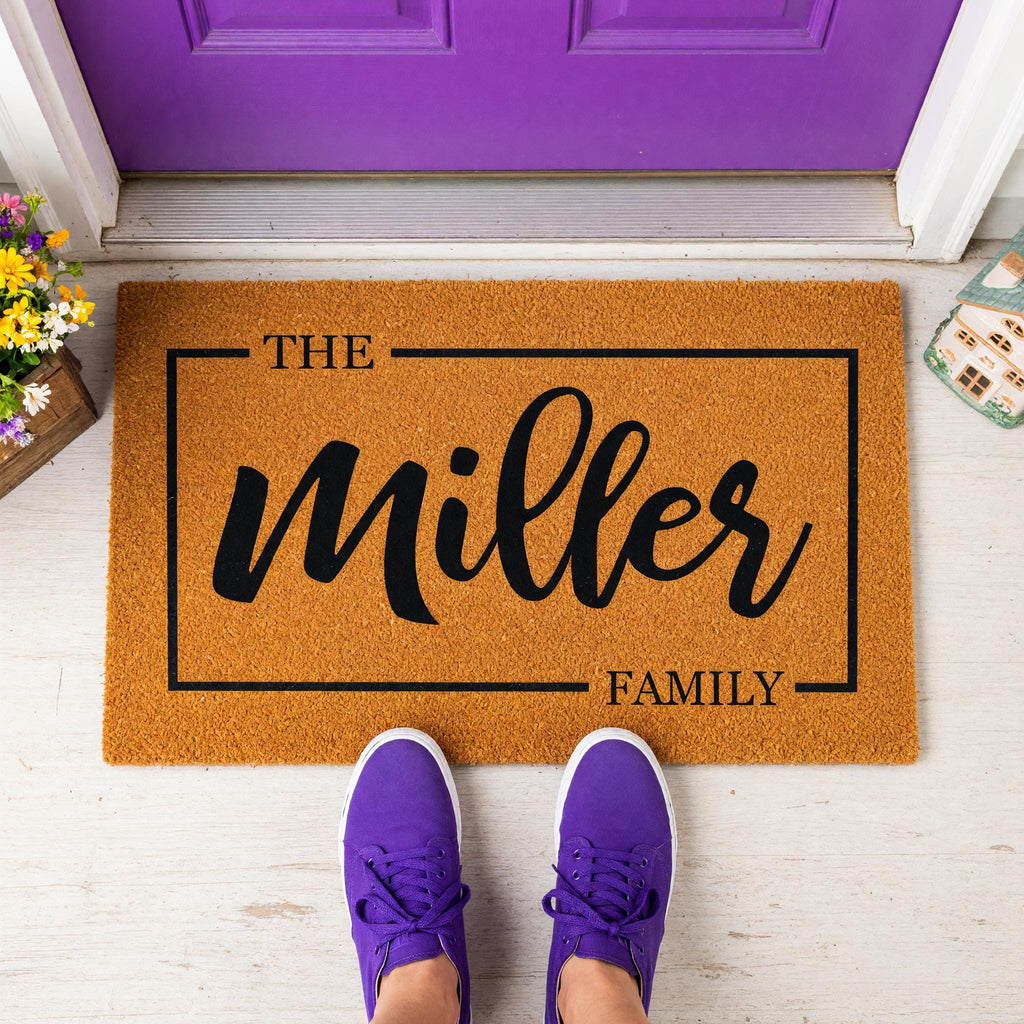 Family Name Doormat - Housewarming Gift - Homeowner Welcome Mat