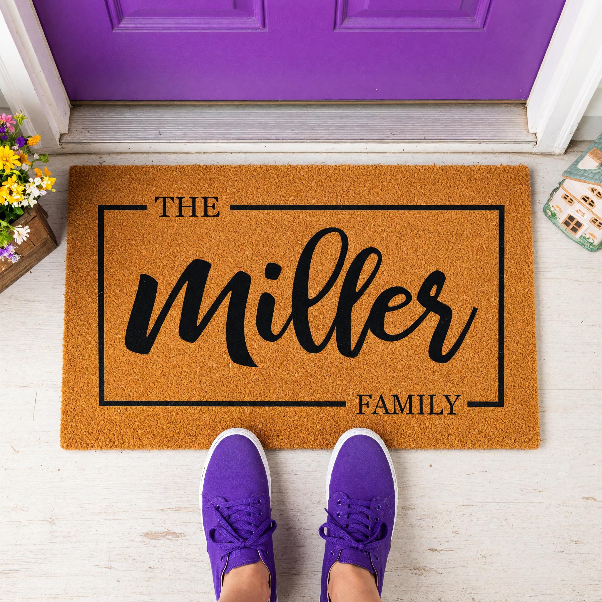 Family Name Doormat - Housewarming Gift - Homeowner Welcome Mat