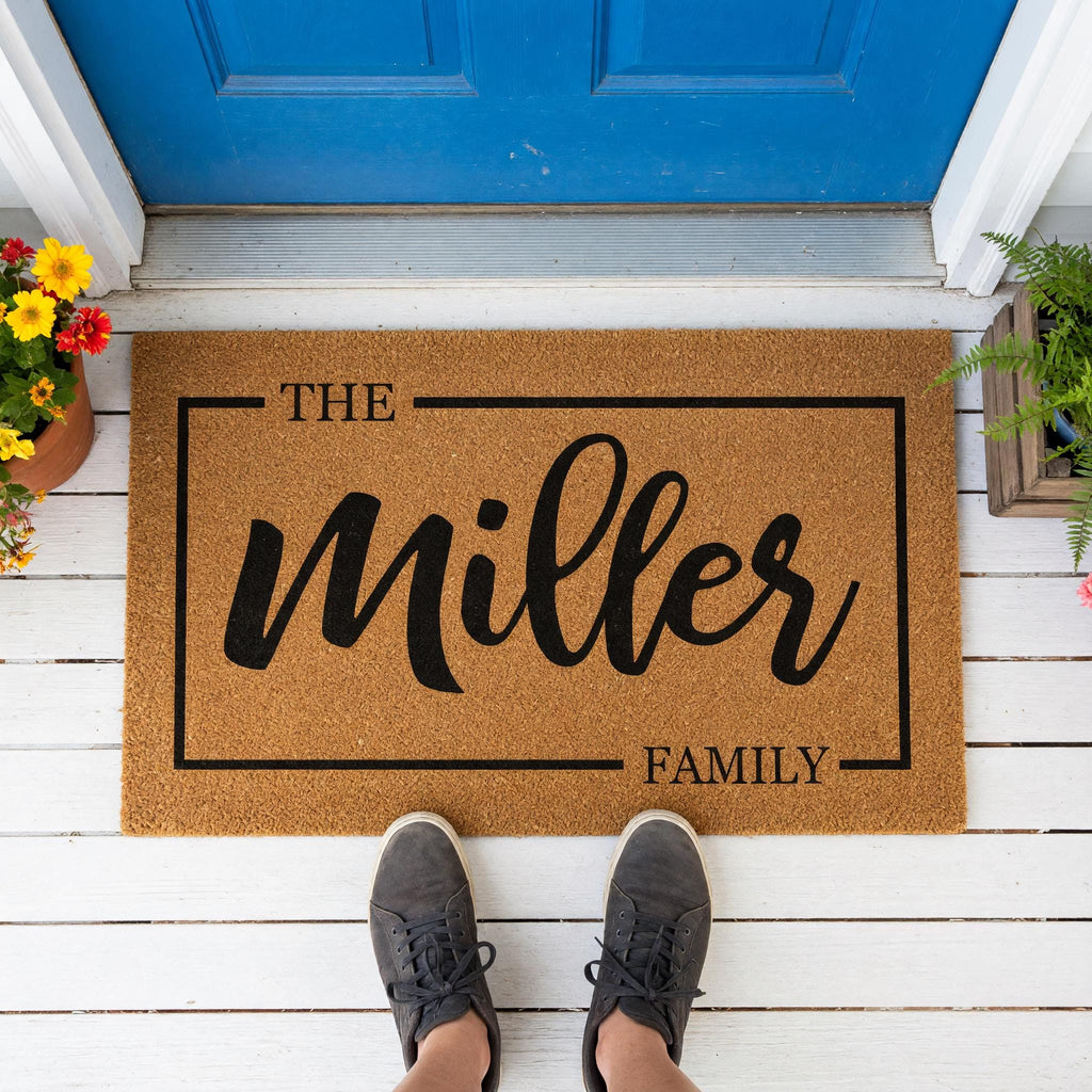 Family Name Doormat - Housewarming Gift - Homeowner Welcome Mat