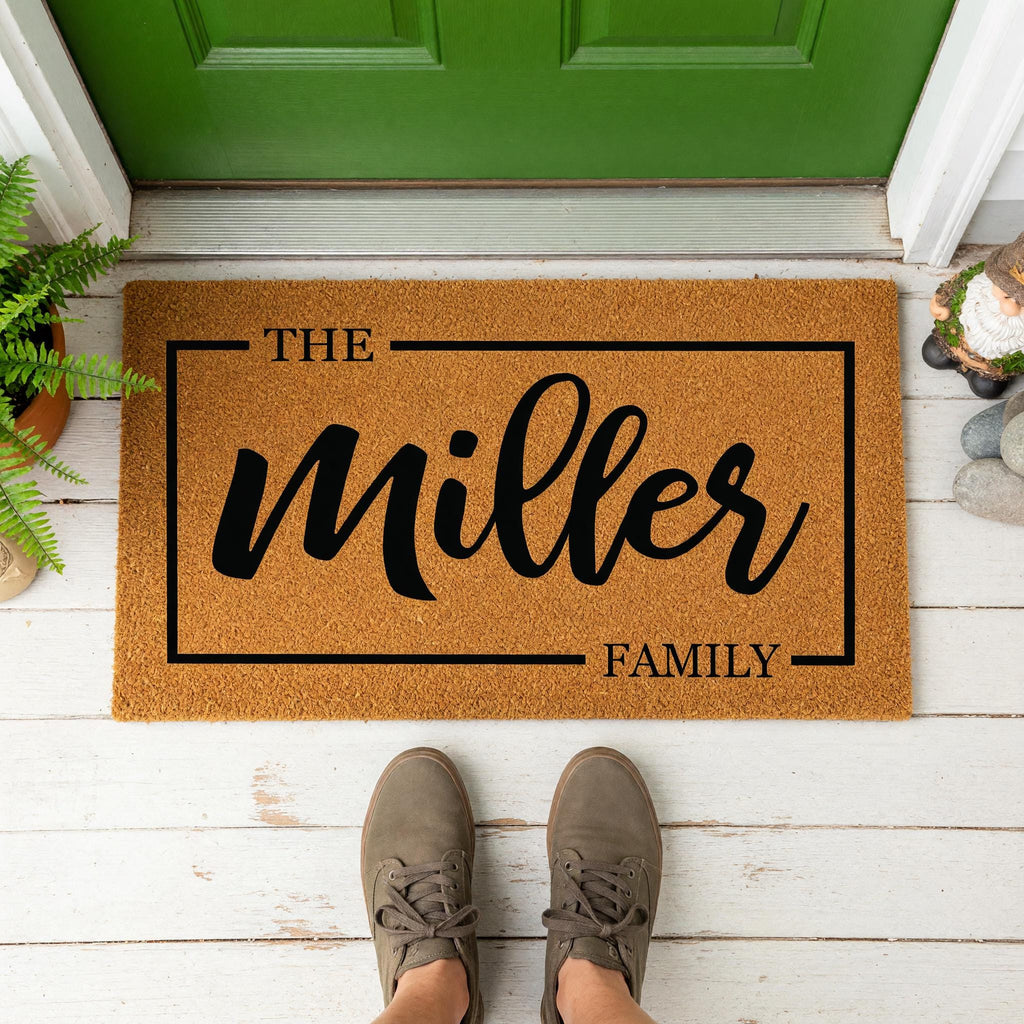 Family Name Doormat - Housewarming Gift - Homeowner Welcome Mat