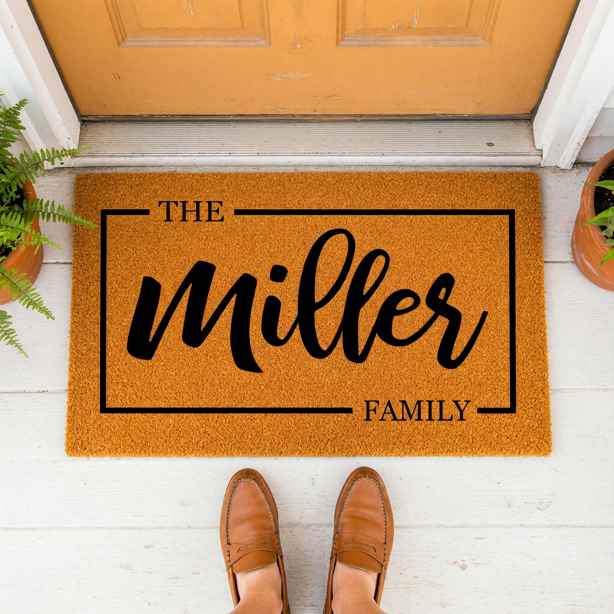 Family Name Doormat - Housewarming Gift - Homeowner Welcome Mat