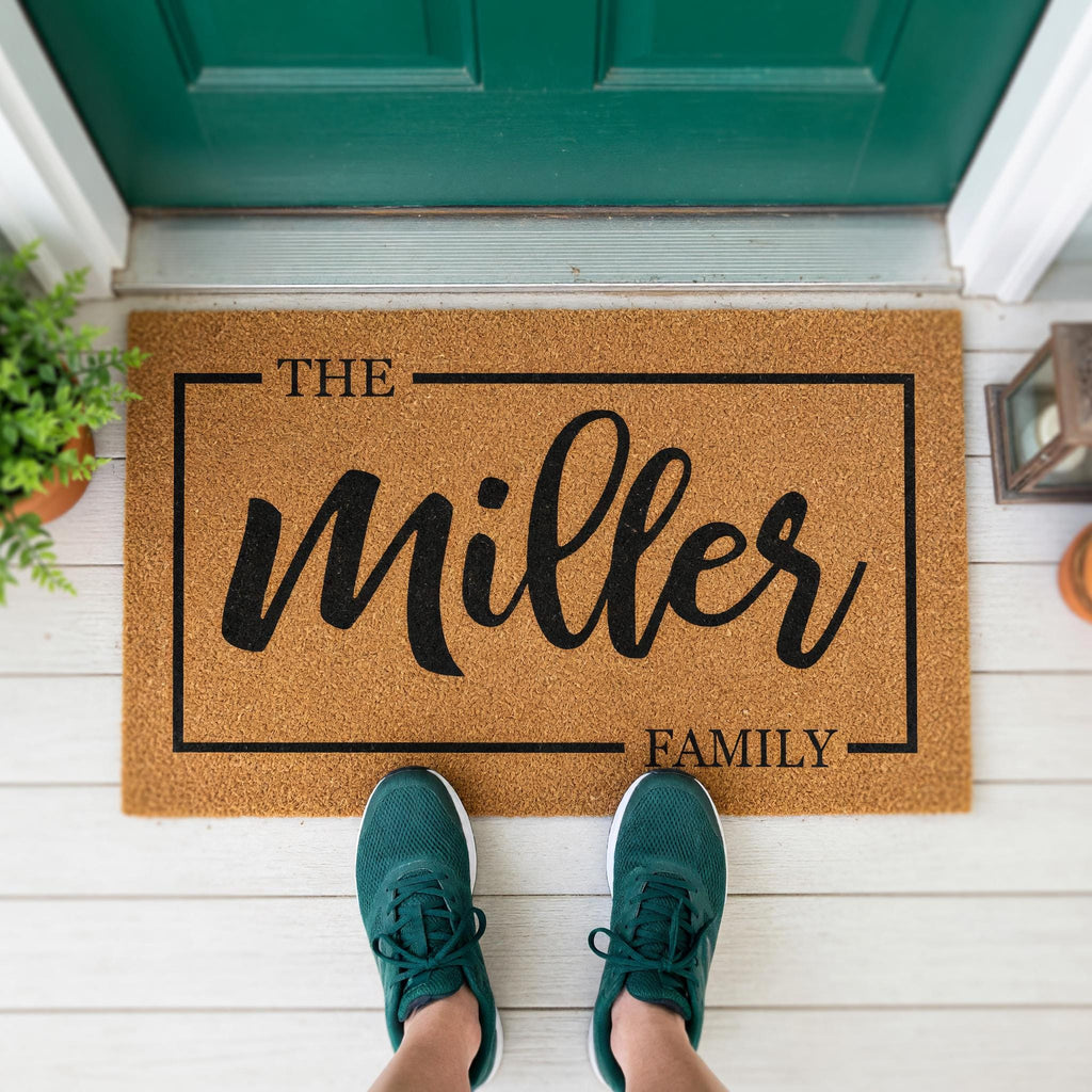 Family Name Doormat - Housewarming Gift - Homeowner Welcome Mat