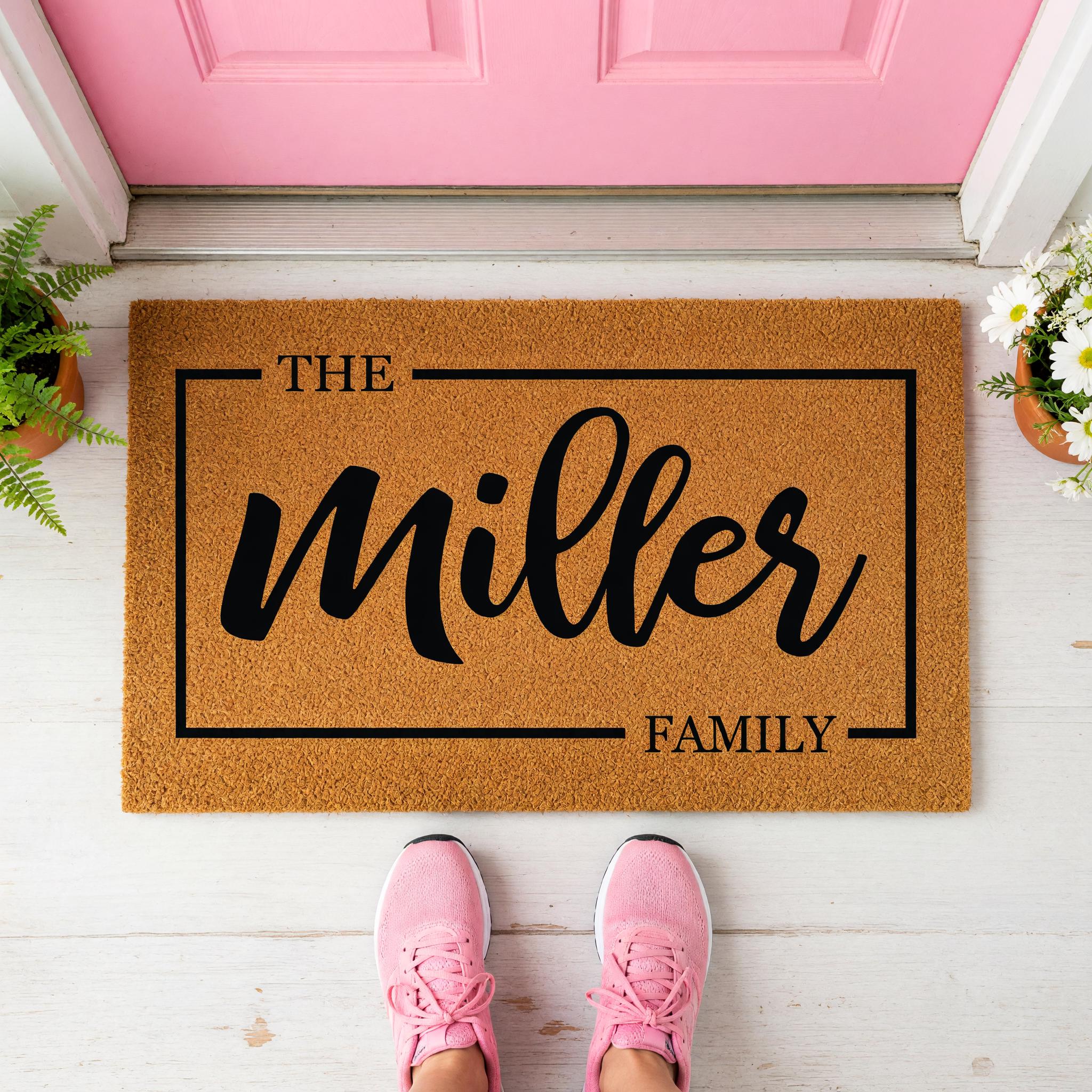 Family Name Doormat - Housewarming Gift - Homeowner Welcome Mat