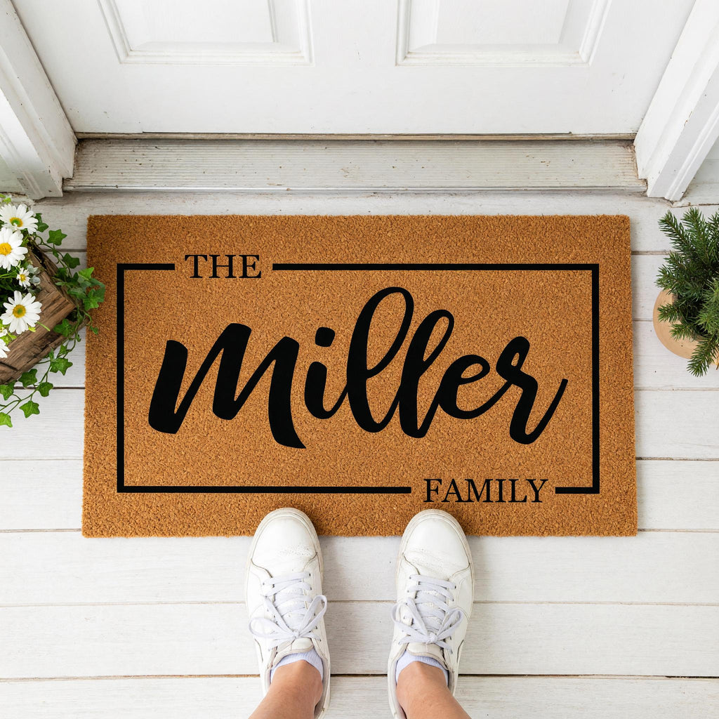Family Name Doormat - Housewarming Gift - Homeowner Welcome Mat