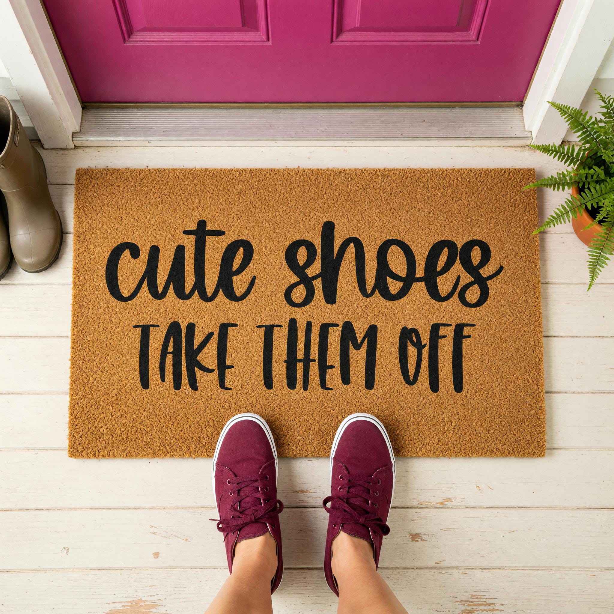 Cute Shoes Take Them Off, Funny Front Porch Welcome Doormat