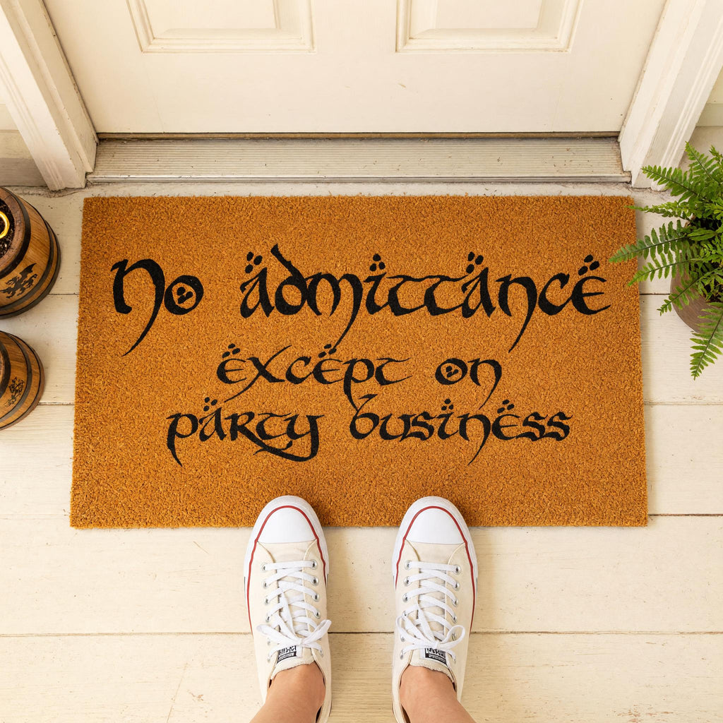 No Admittance Except On Party Business Doormat - Housewarming Gift - Welcome Mat
