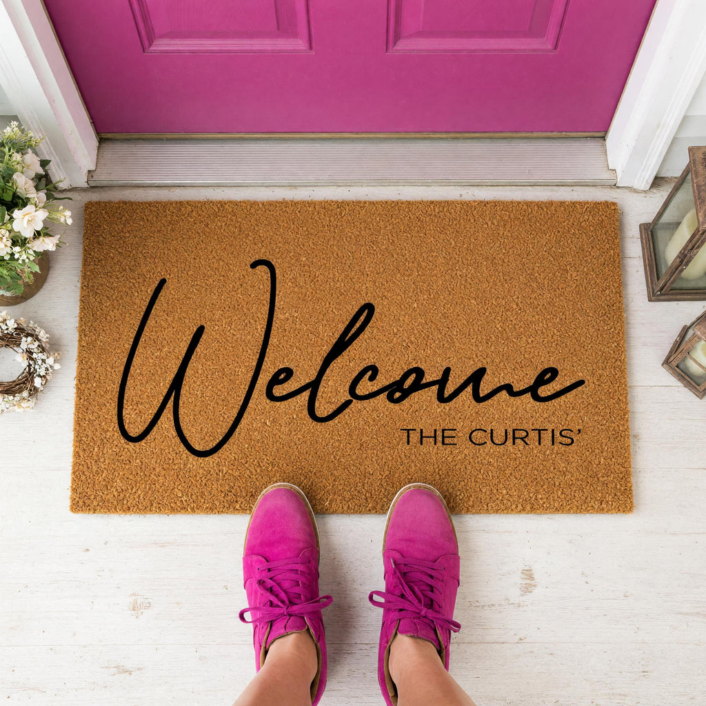 Welcome Doormat - Housewarming Gift - Family Name Mat