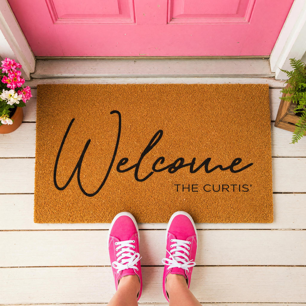 Welcome Doormat - Housewarming Gift - Family Name Mat