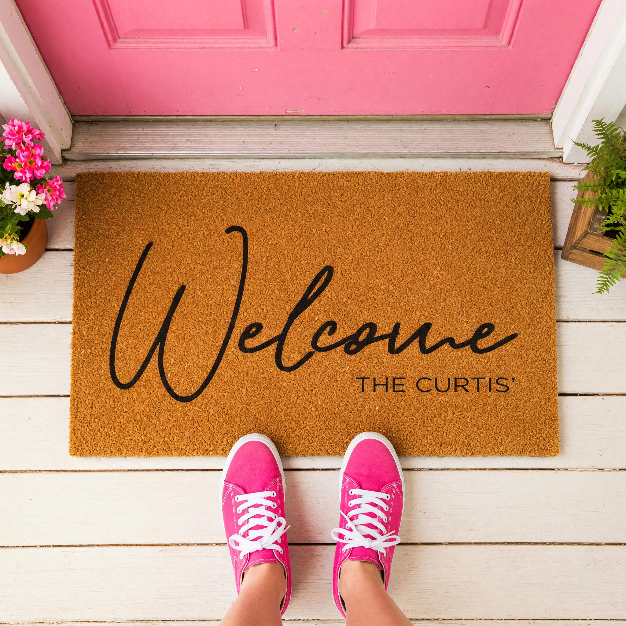 Welcome Doormat - Housewarming Gift - Family Name Mat