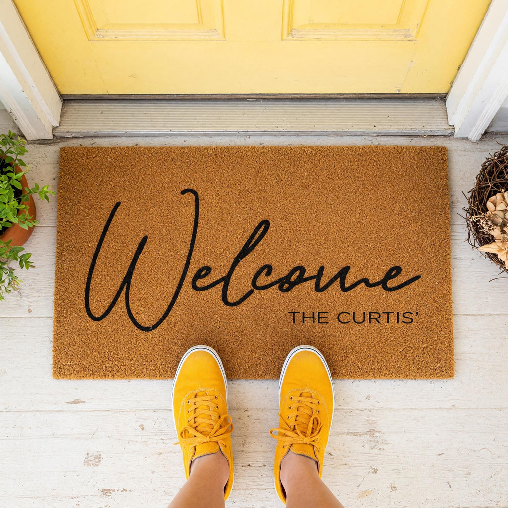 Welcome Doormat - Housewarming Gift - Family Name Mat