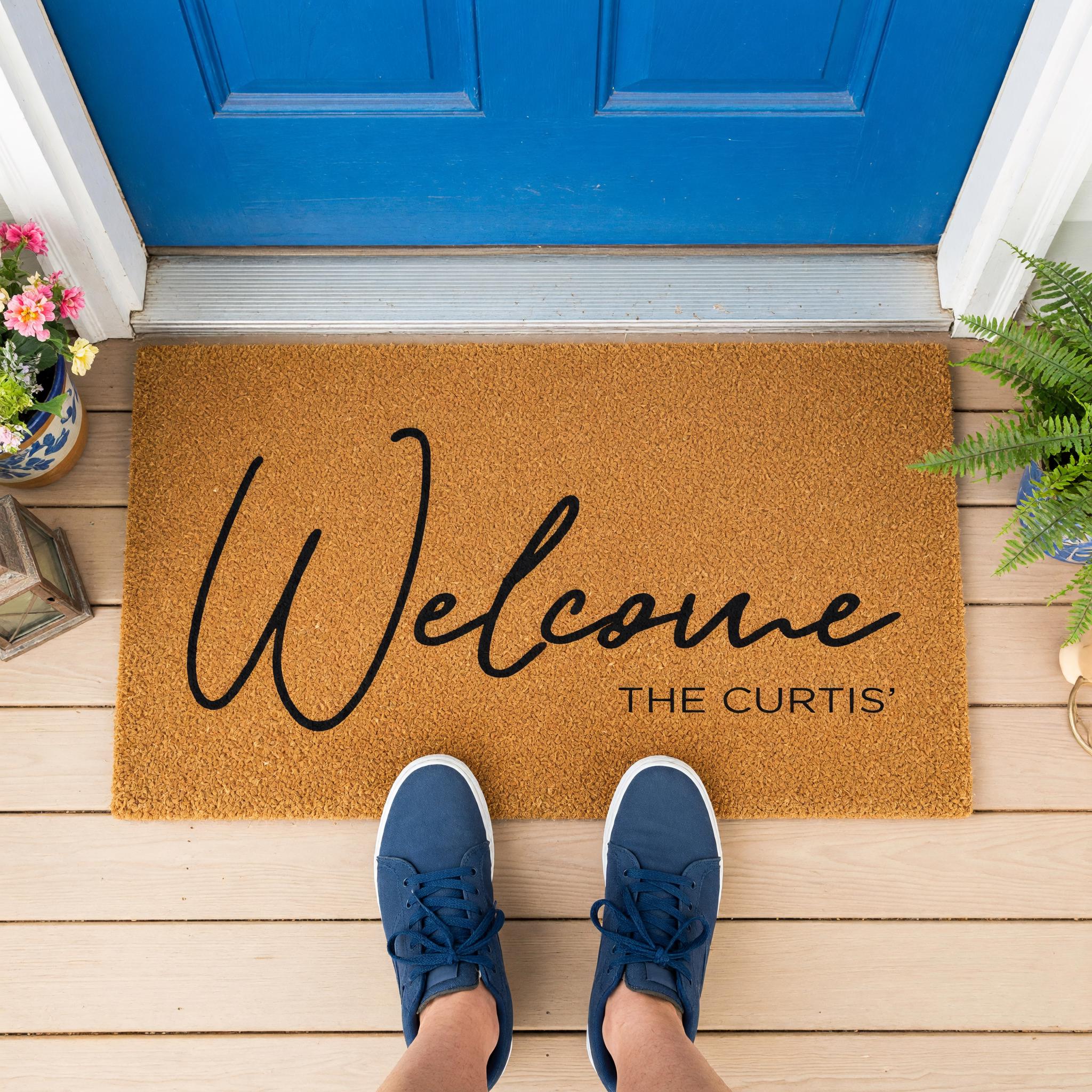 Welcome Doormat - Housewarming Gift - Family Name Mat