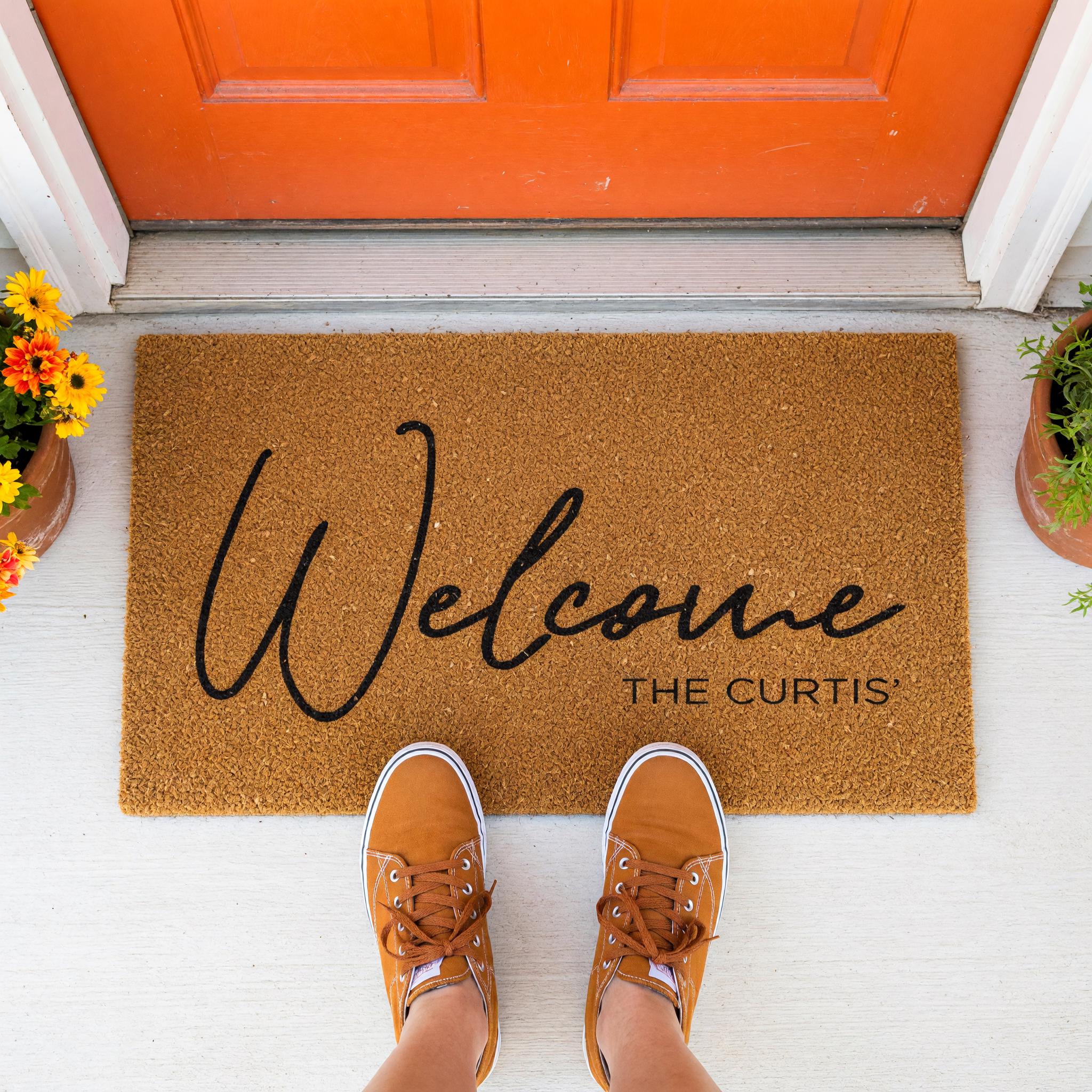 Welcome Doormat - Housewarming Gift - Family Name Mat