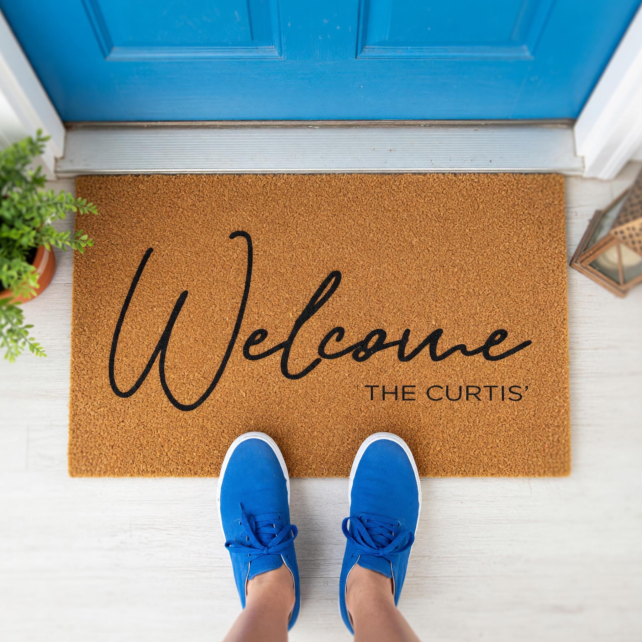 Welcome Doormat - Housewarming Gift - Family Name Mat