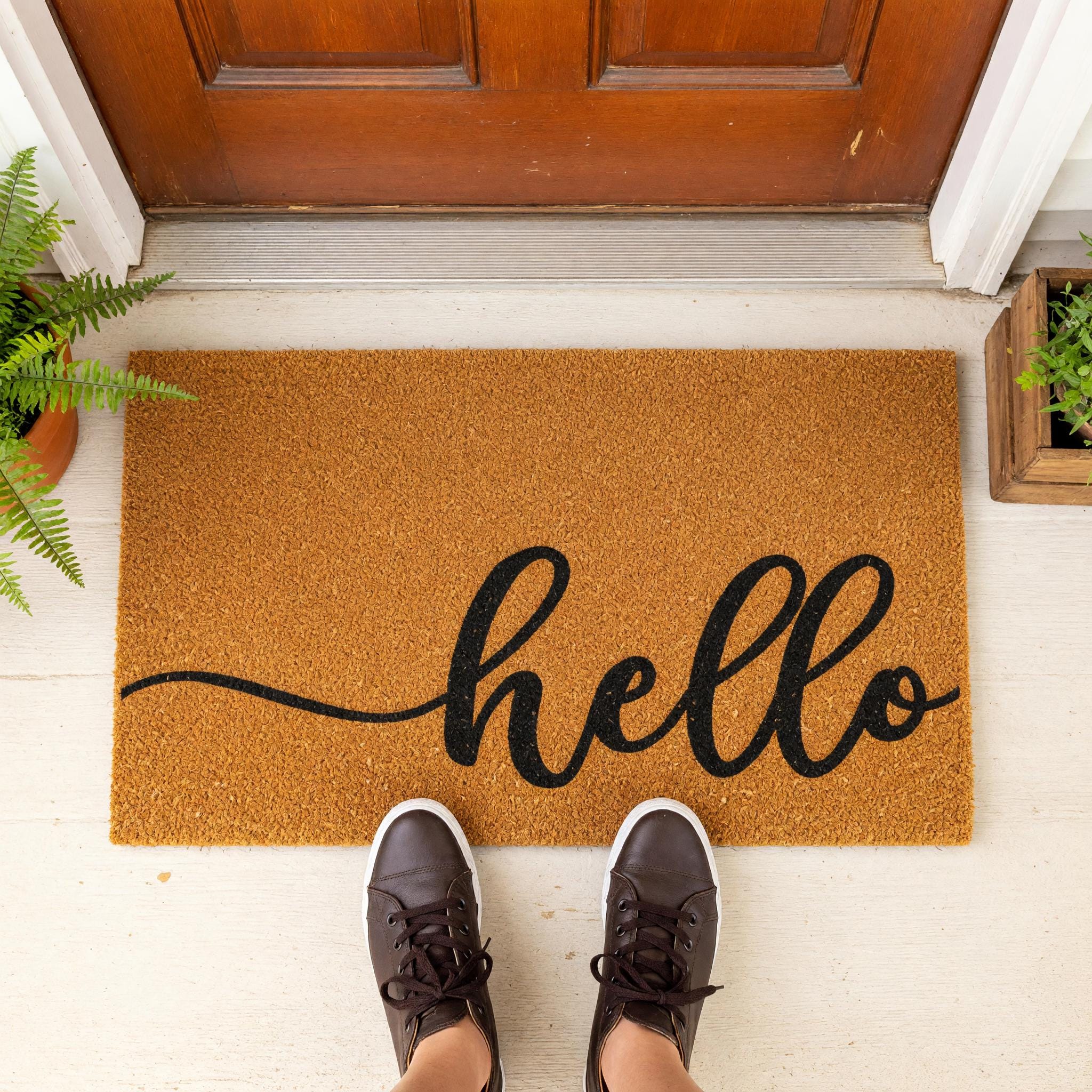 Hello Doormat - Housewarming Gift - Homeowner Welcome Mat