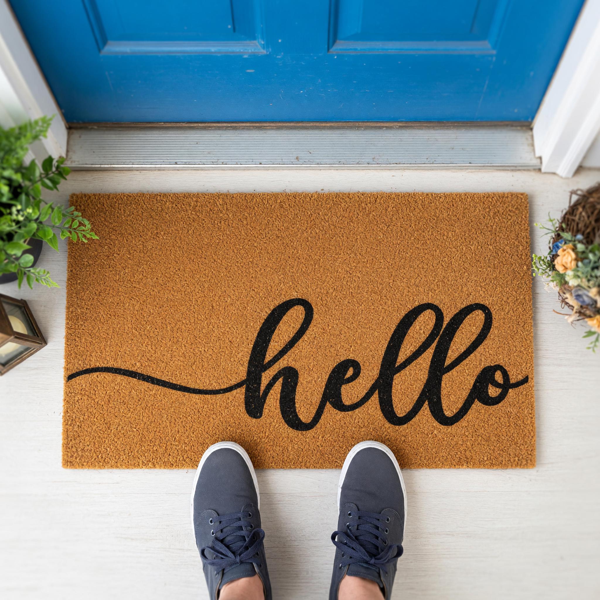Hello Doormat - Housewarming Gift - Homeowner Welcome Mat