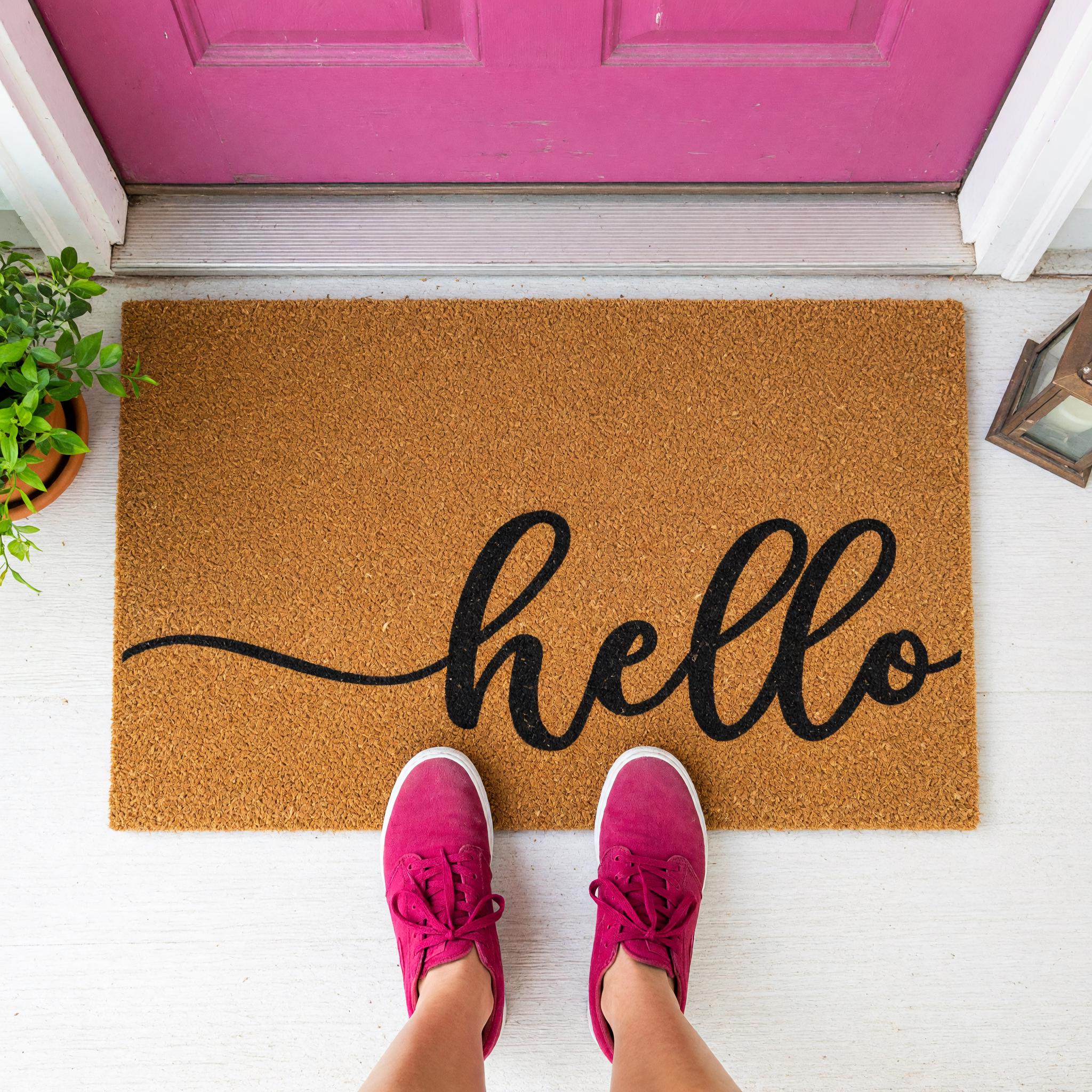 Hello Doormat - Housewarming Gift - Homeowner Welcome Mat