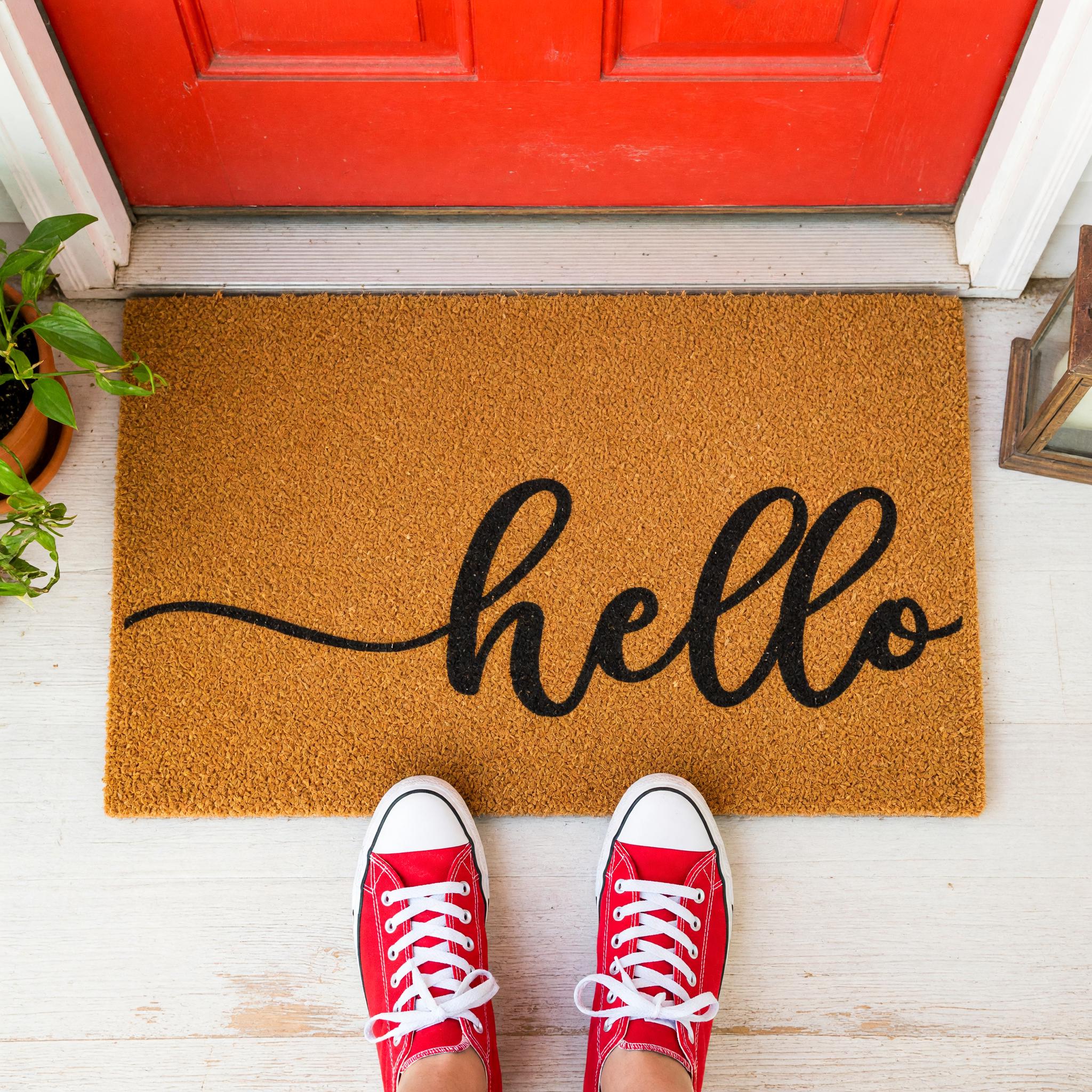 Hello Doormat - Housewarming Gift - Homeowner Welcome Mat