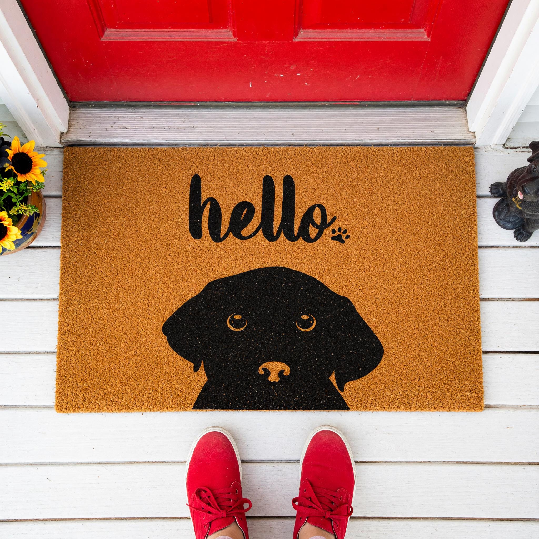 Hello Doormat - Housewarming Gift - Labrador Welcome Mat