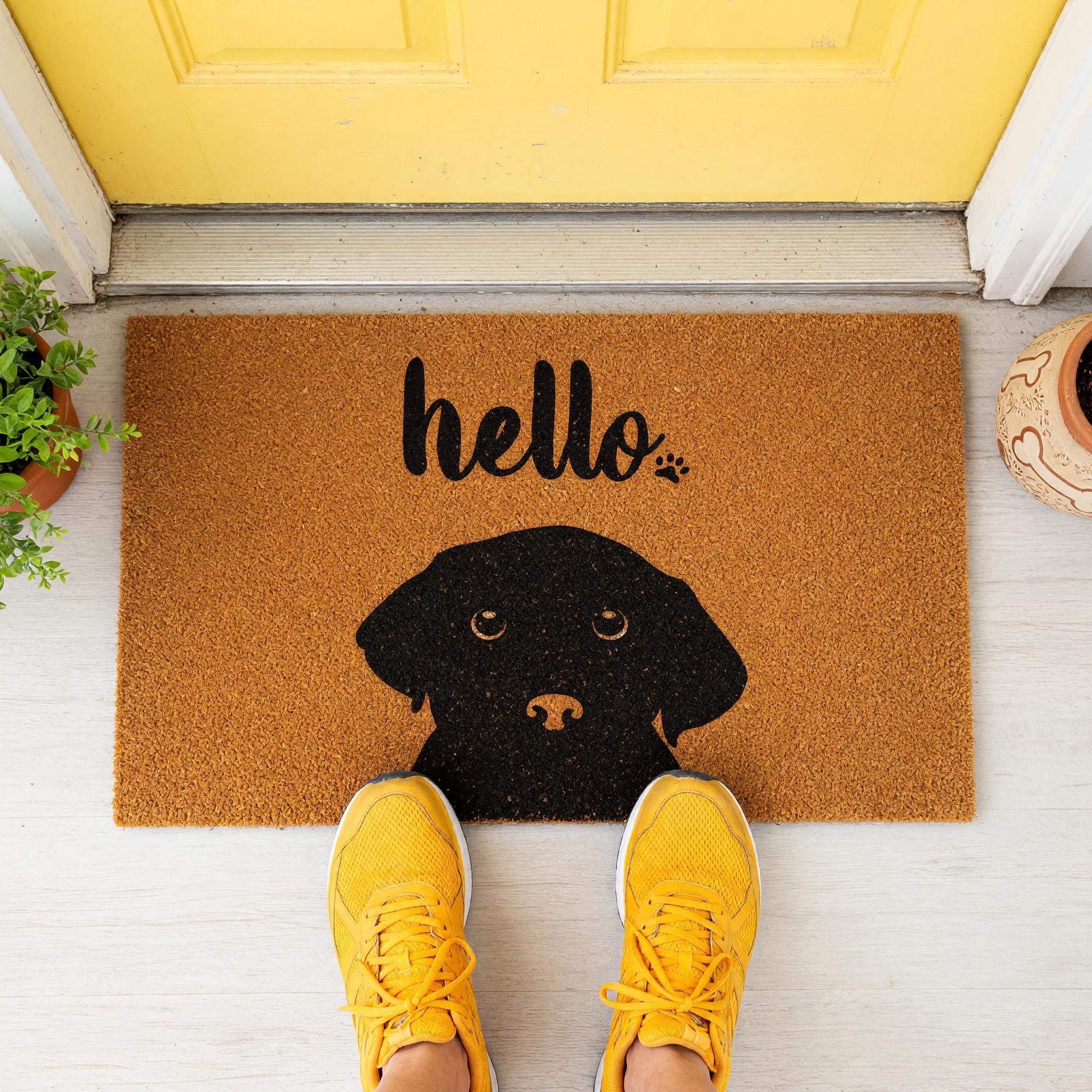 Hello Doormat - Housewarming Gift - Labrador Welcome Mat