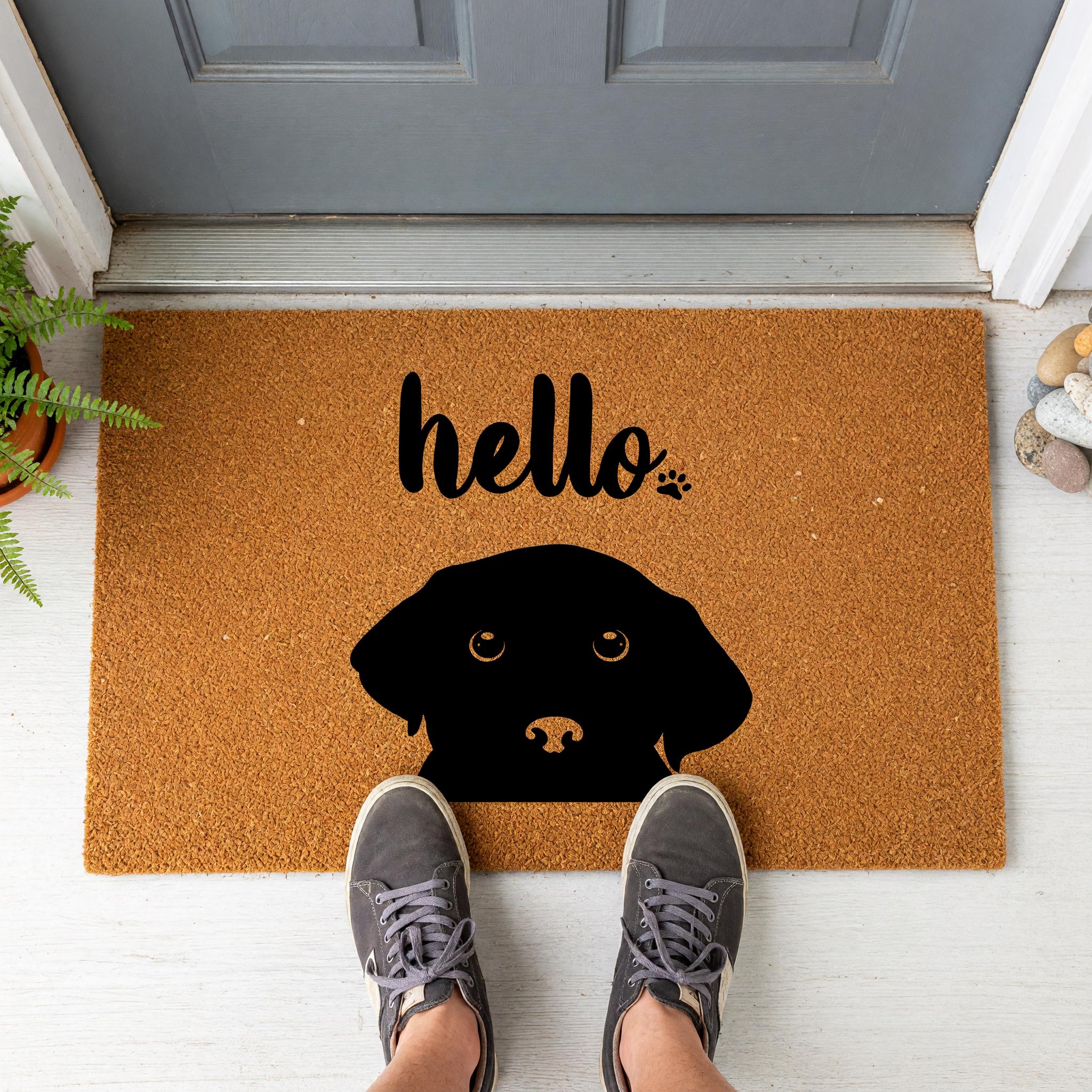 Hello Doormat - Housewarming Gift - Labrador Welcome Mat