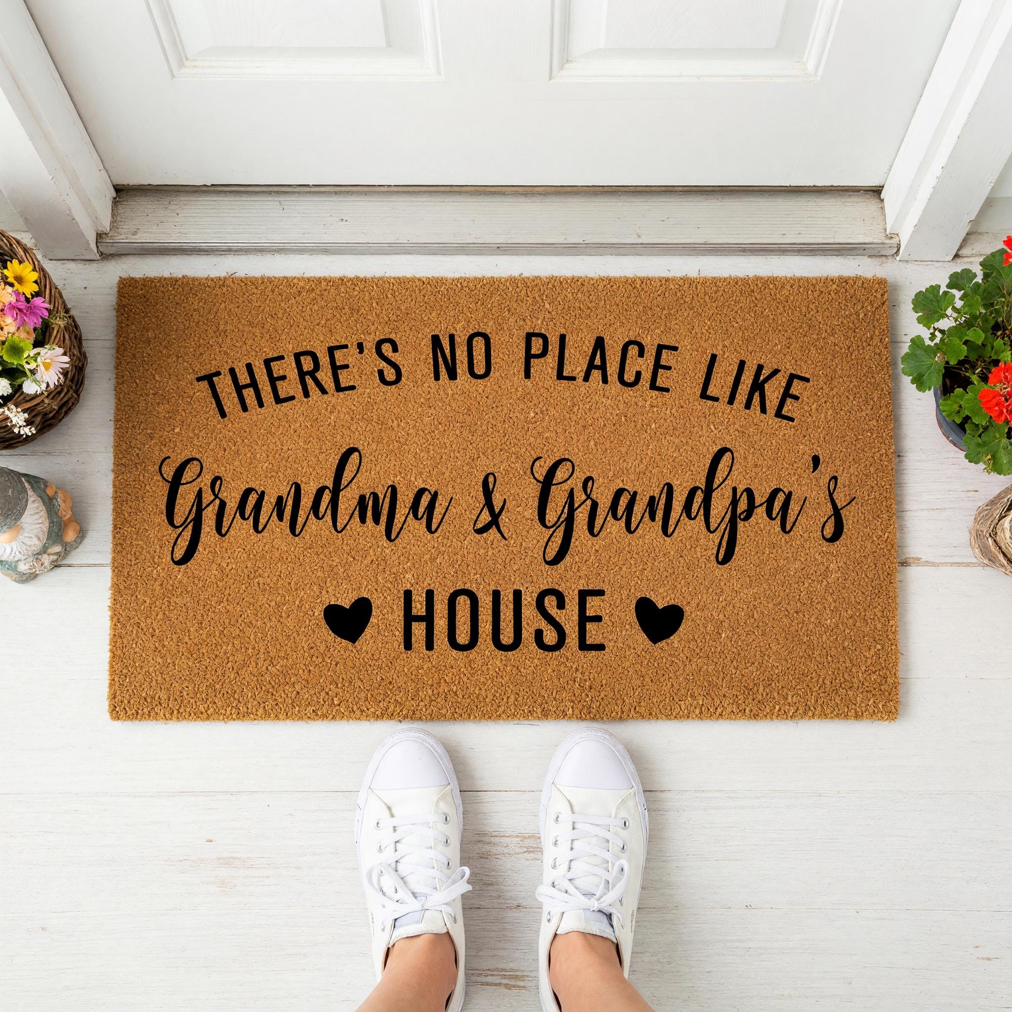 Grandma And Grandpa's House Doormat - Grandparent Gift - Welcome Mat