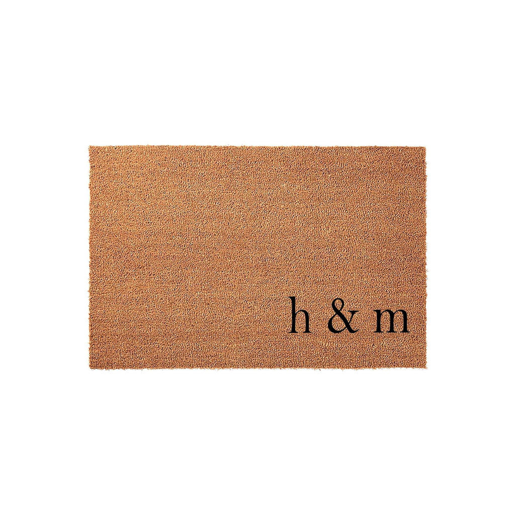 H & M Monogram Doormat - Housewarming Gift - Initials Welcome Mat