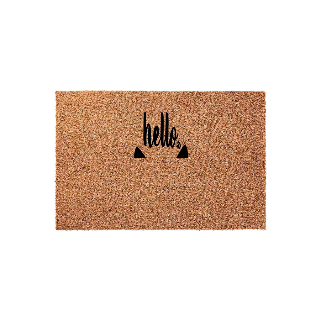 Hello Doormat, Housewarming Gift, Cat Owner Welcome Mat