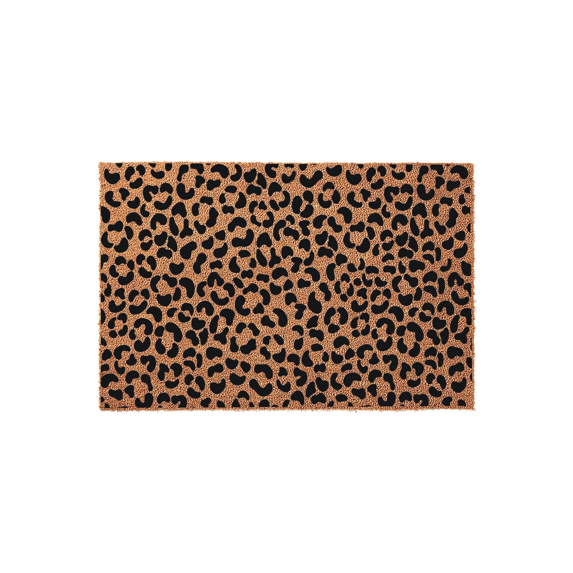 Leopard Print Welcome Doormat, Cheetah Pattern Front Porch Mat, Safari Animal