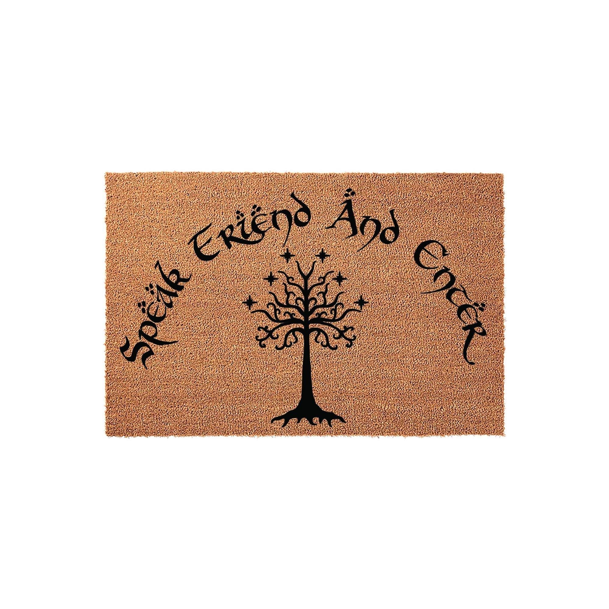 Speak Friend And Enter Doormat - Housewarming Gift - Nerd Welcome Mat