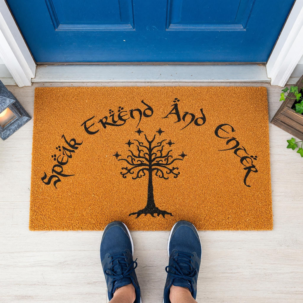 Speak Friend And Enter Doormat - Housewarming Gift - Nerd Welcome Mat