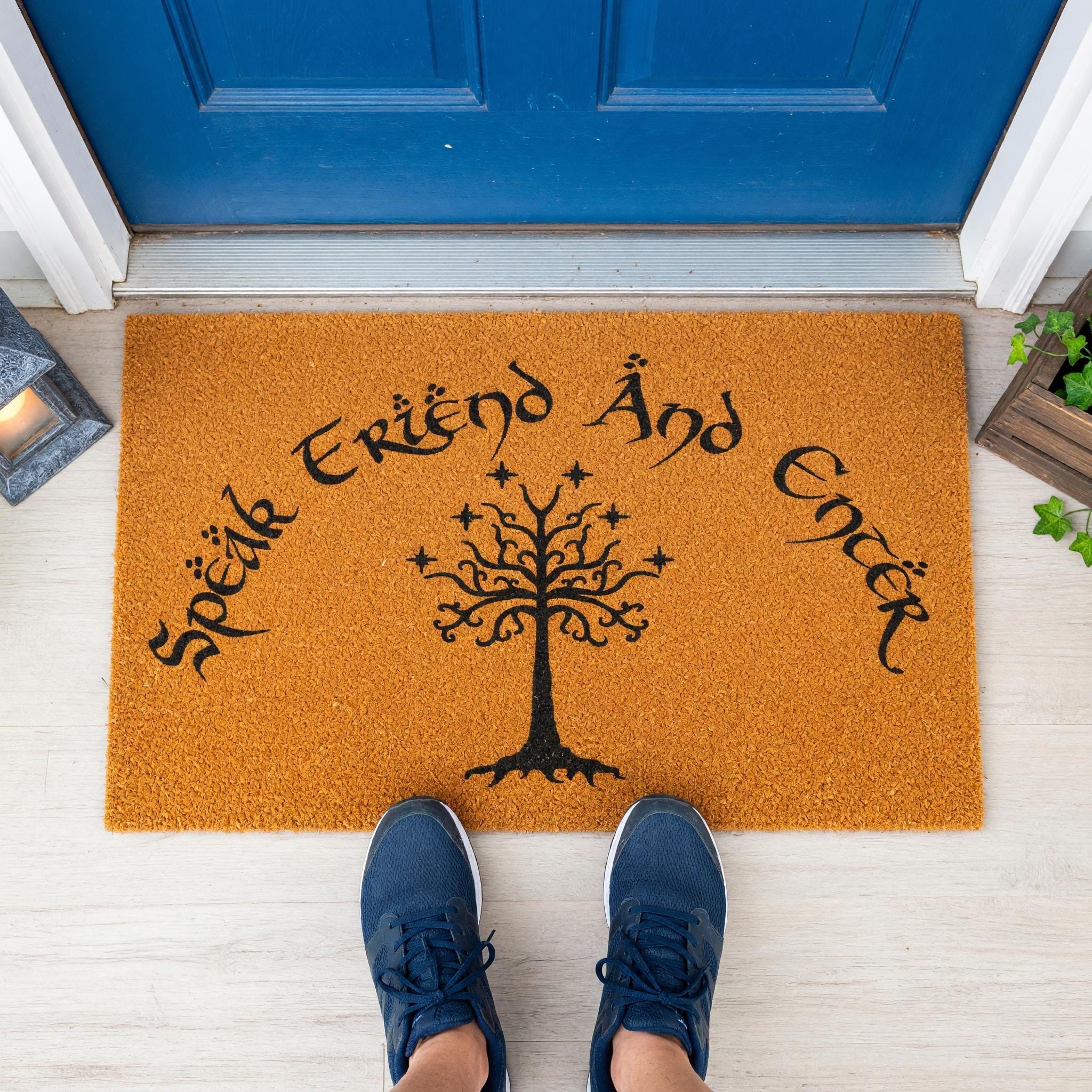 Speak Friend And Enter Doormat - Housewarming Gift - Nerd Welcome Mat