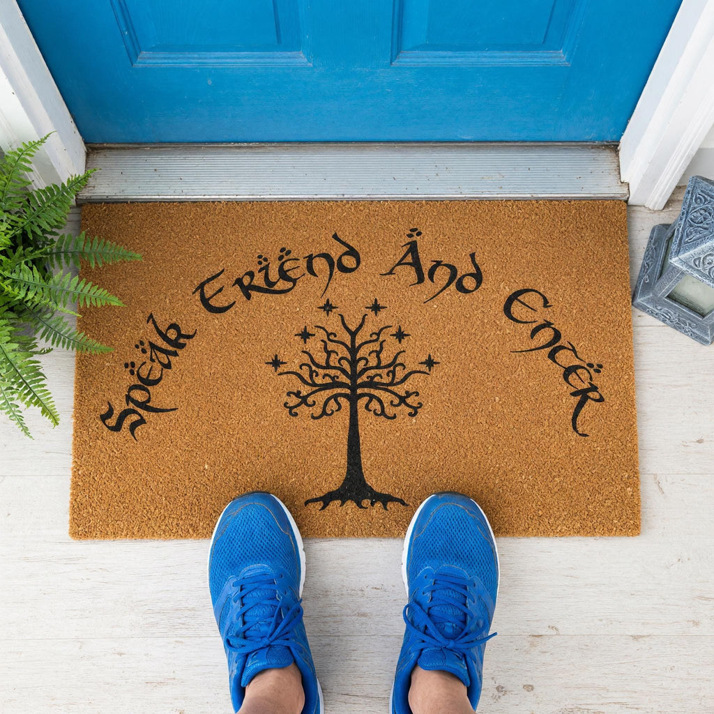 Speak Friend And Enter Doormat - Housewarming Gift - Nerd Welcome Mat