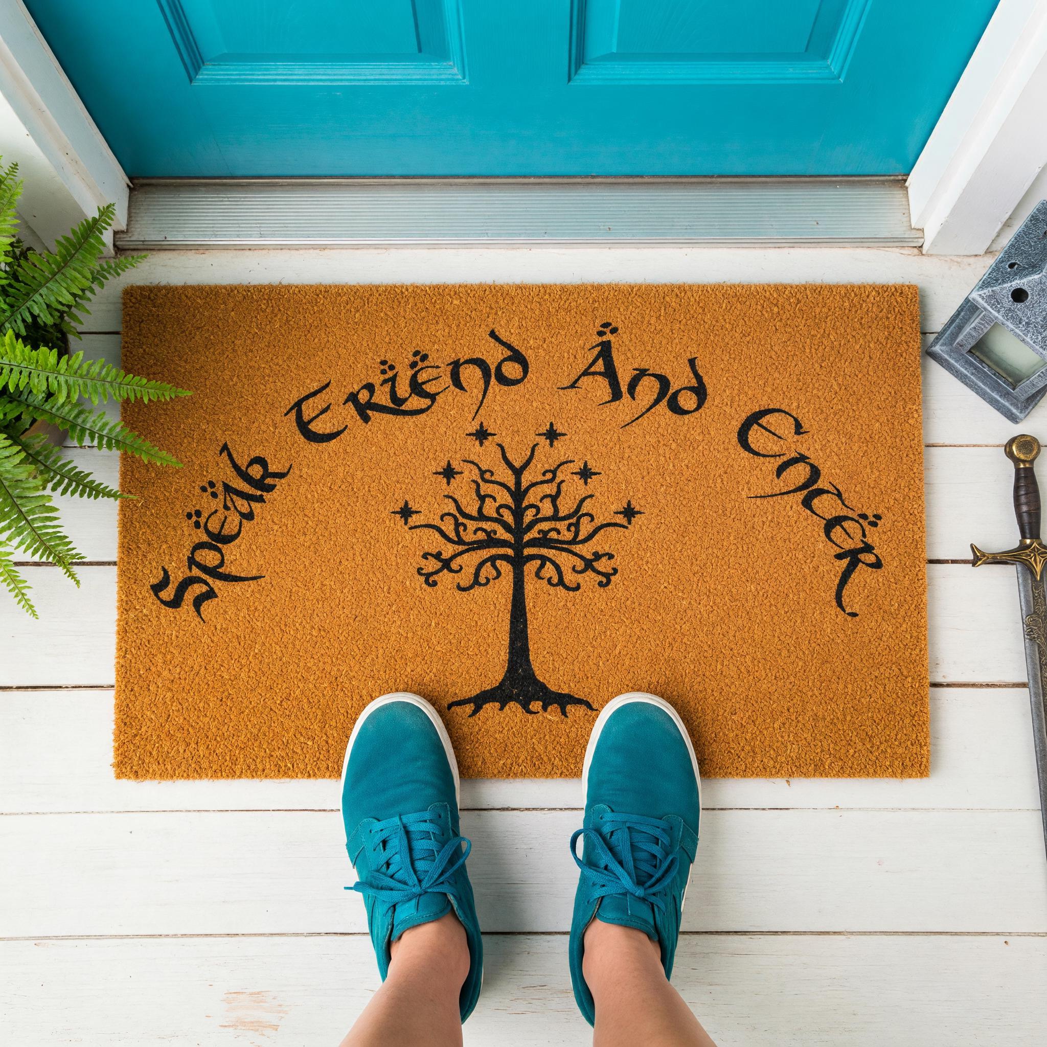 Speak Friend And Enter Doormat - Housewarming Gift - Nerd Welcome Mat