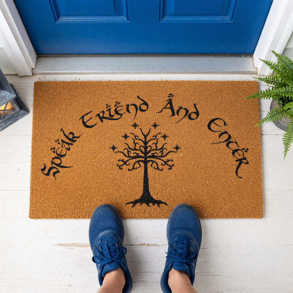Speak Friend And Enter Doormat - Housewarming Gift - Nerd Welcome Mat