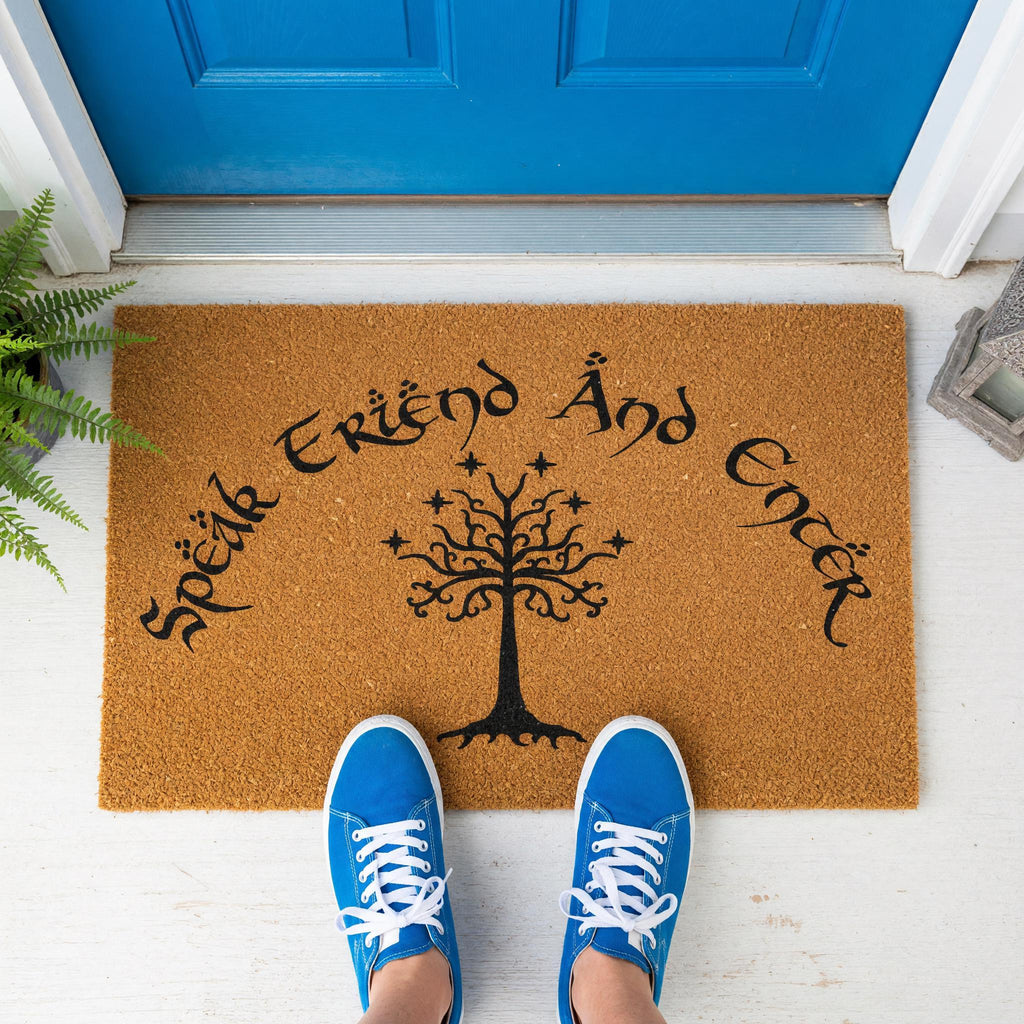 Speak Friend And Enter Doormat - Housewarming Gift - Nerd Welcome Mat