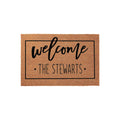 Welcome Custom Doormat - Personalized Front Porch Mat With Last Name