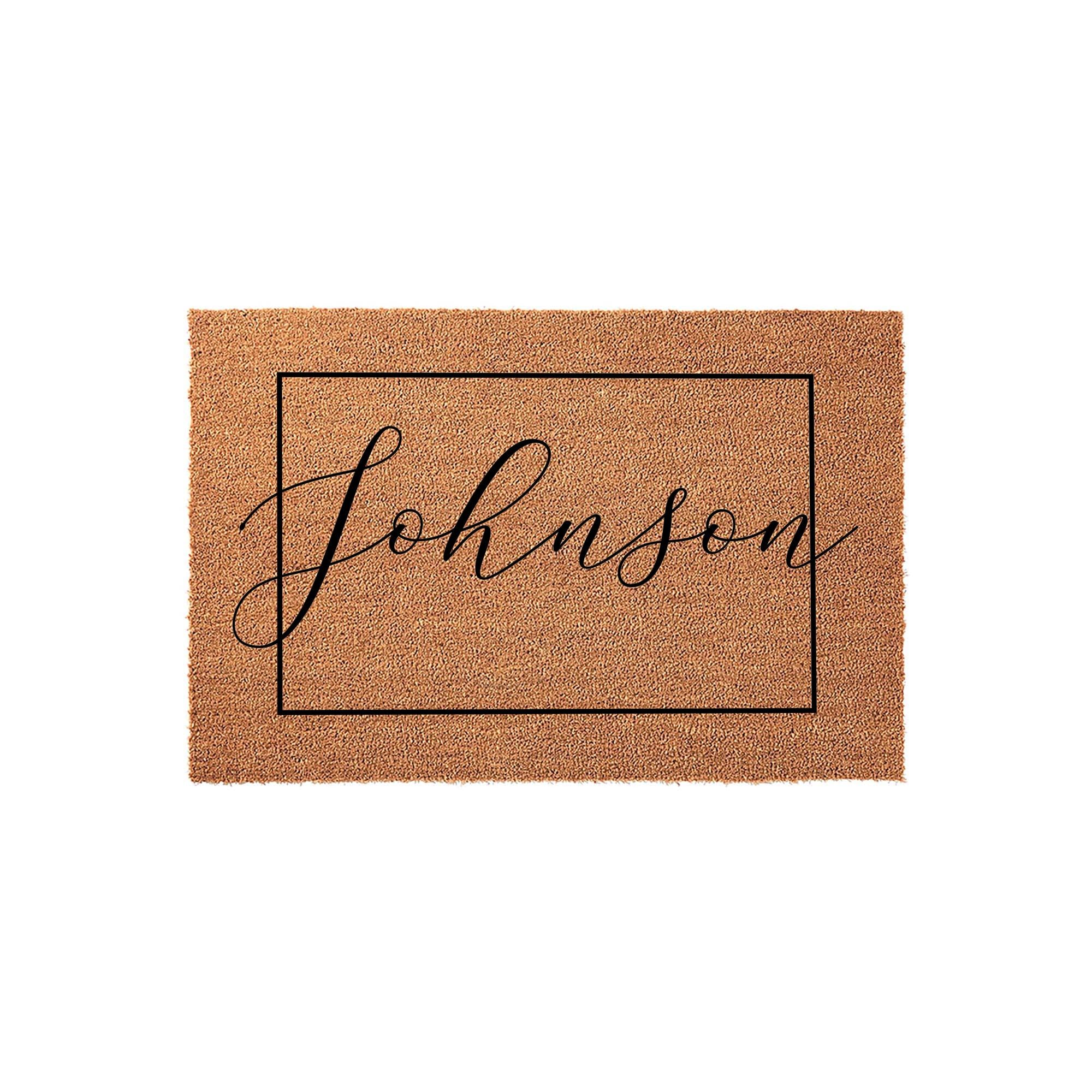 Custom Doormat And Personalized Welcome Mat, Housewarming Gift, Wedding Presents, Last Name