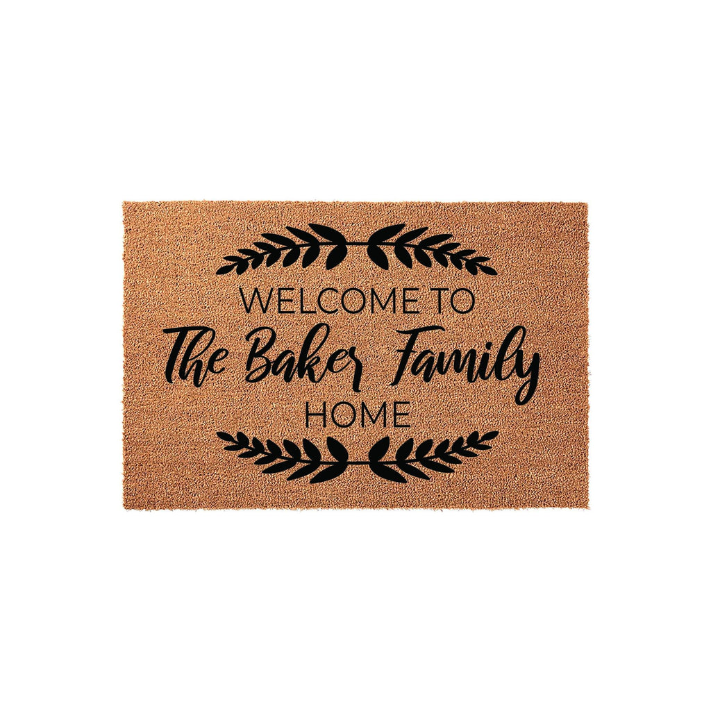 Custom Welcome To The Family Home Doormat, Personalized Last Name