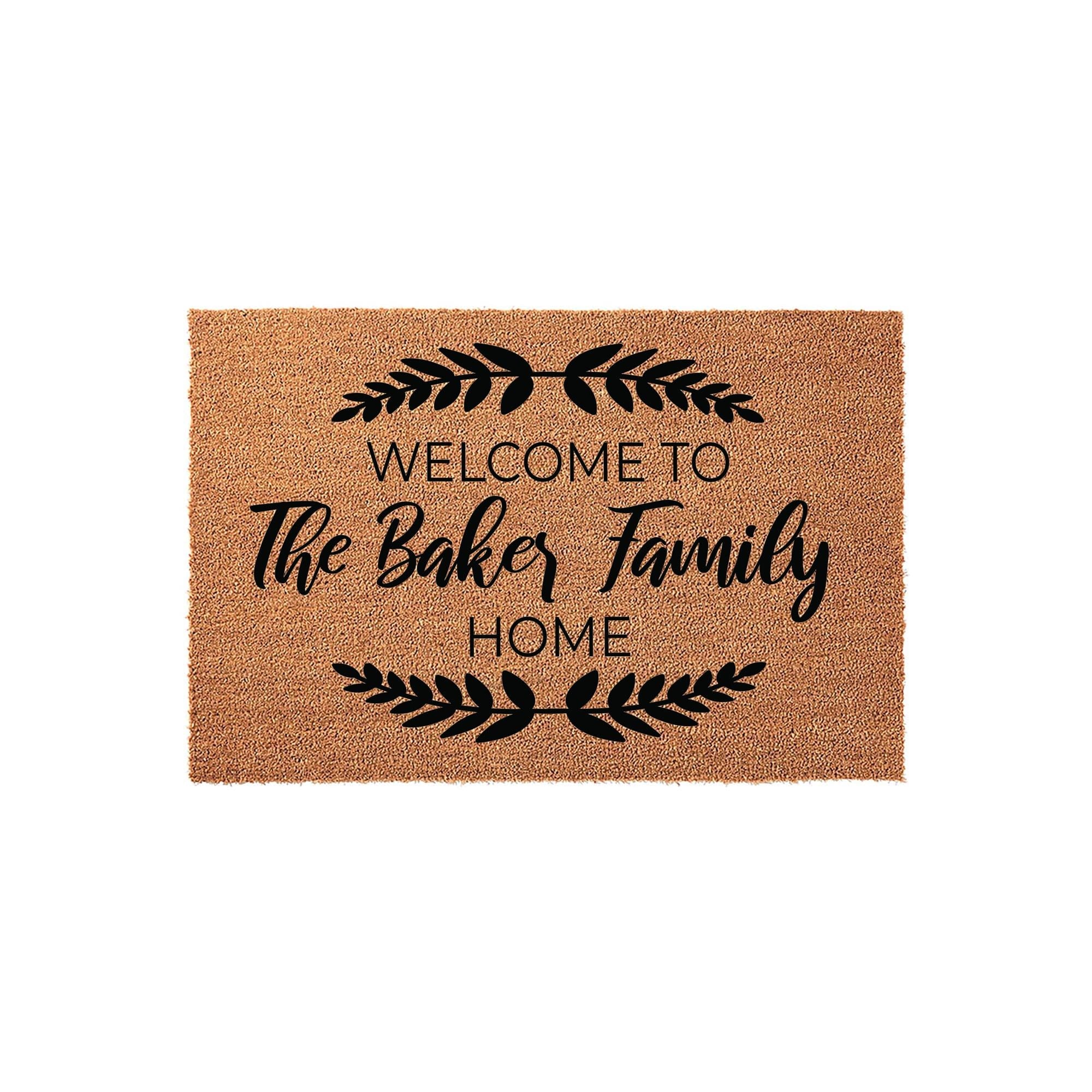 Custom Welcome To The Family Home Doormat, Personalized Last Name