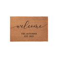 Personalized Welcome Doormat, Custom Front Porch Mat, Wedding Gift, New Home