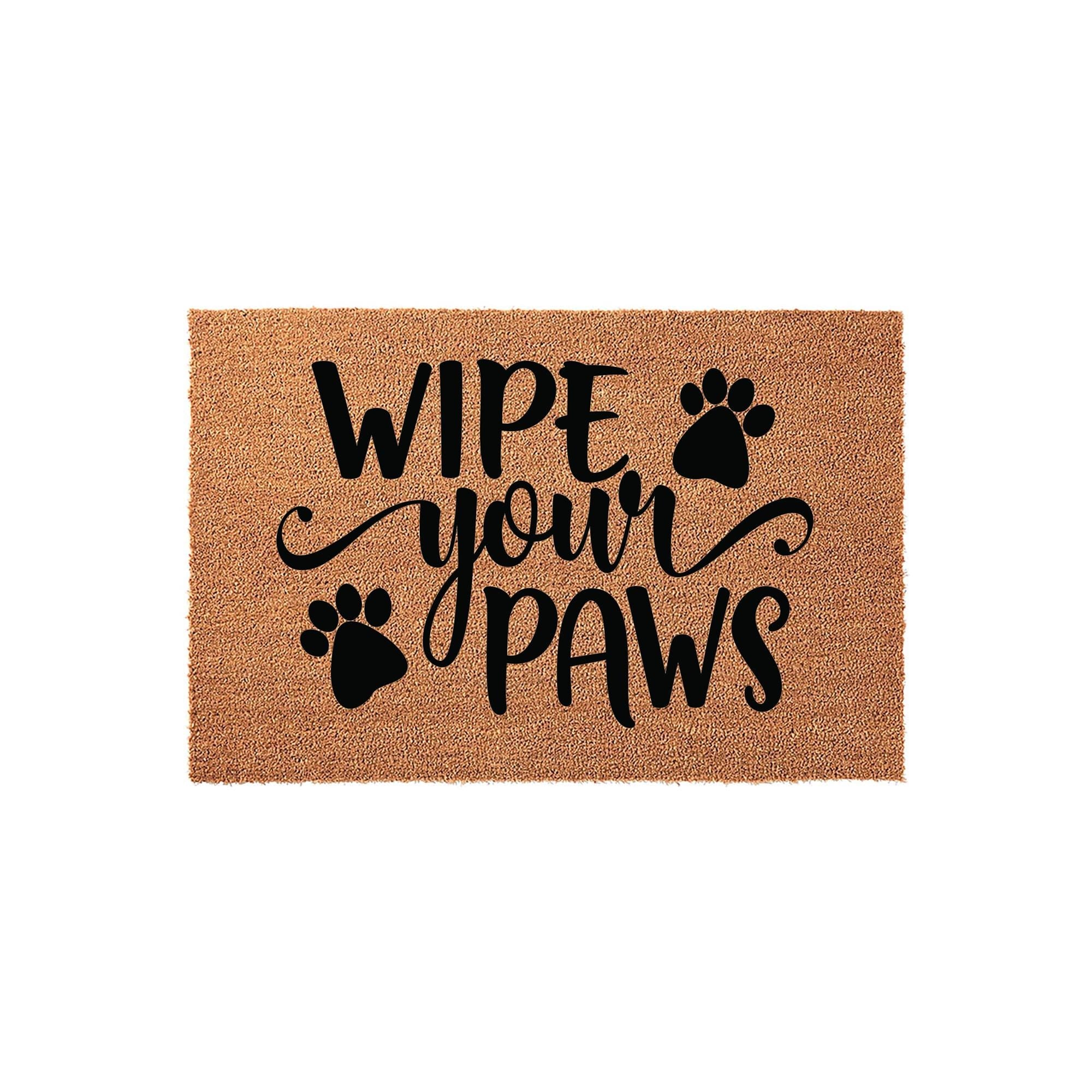 Wipe Your Paws Welcome Doormat, Front Porch, Dog Mat