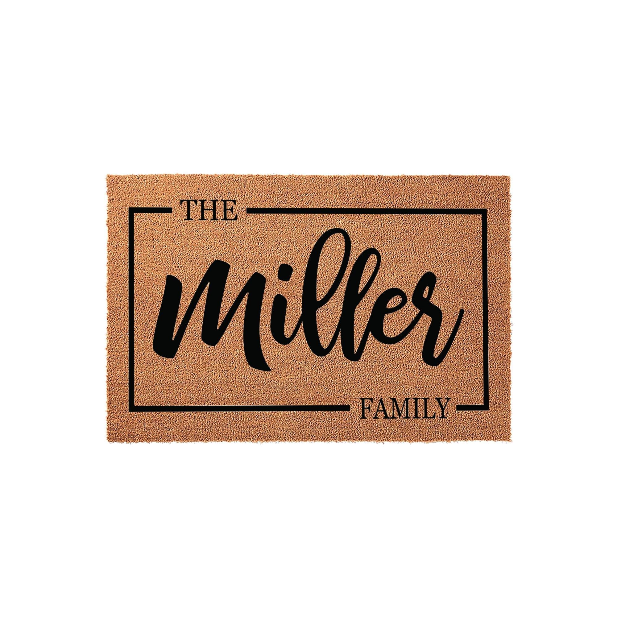 Family Name Doormat - Housewarming Gift - Homeowner Welcome Mat